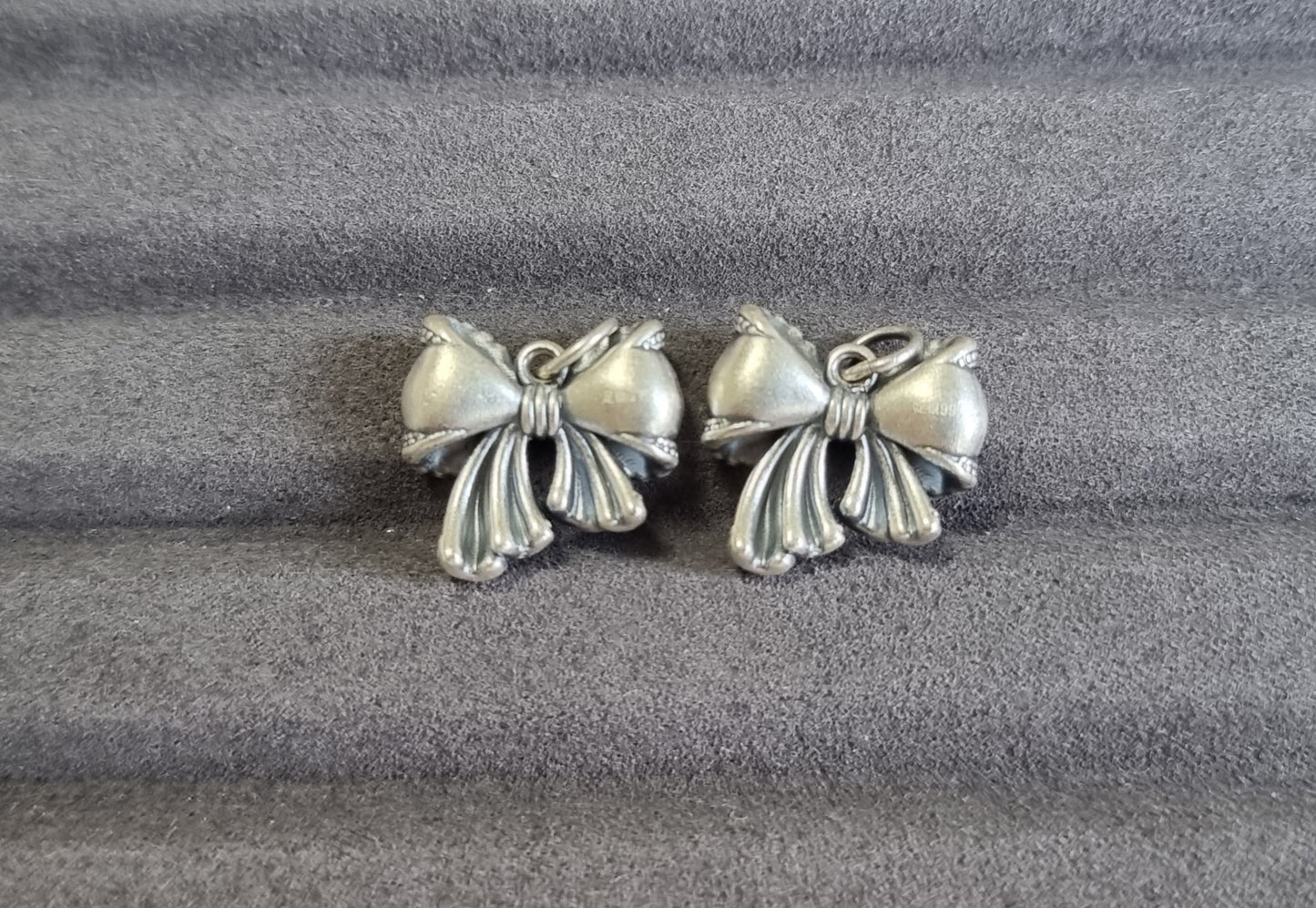 Ribbon Bow with loops in S999 Silver - Bleus Vault.C