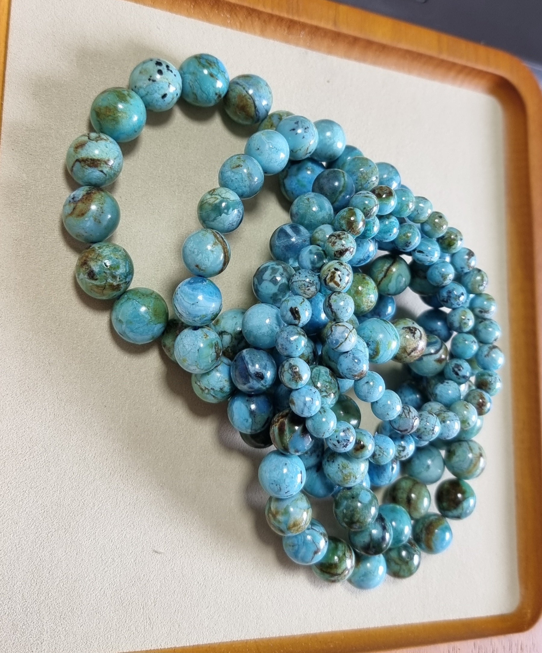 Chrysocolla 12.8, 14 & 15mm 凤凰松 - Bleus Vault.C