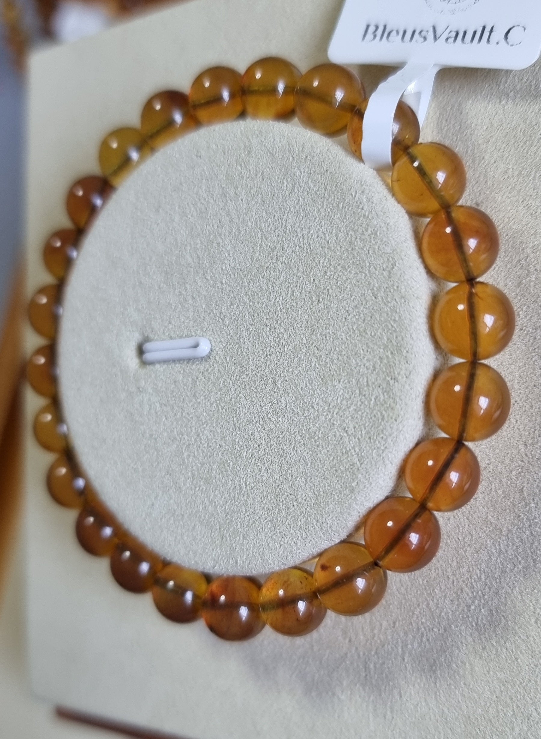 Blue Amber (High Grade) 7.5mm & 8mm 蓝珀 - Bleus Vault.C