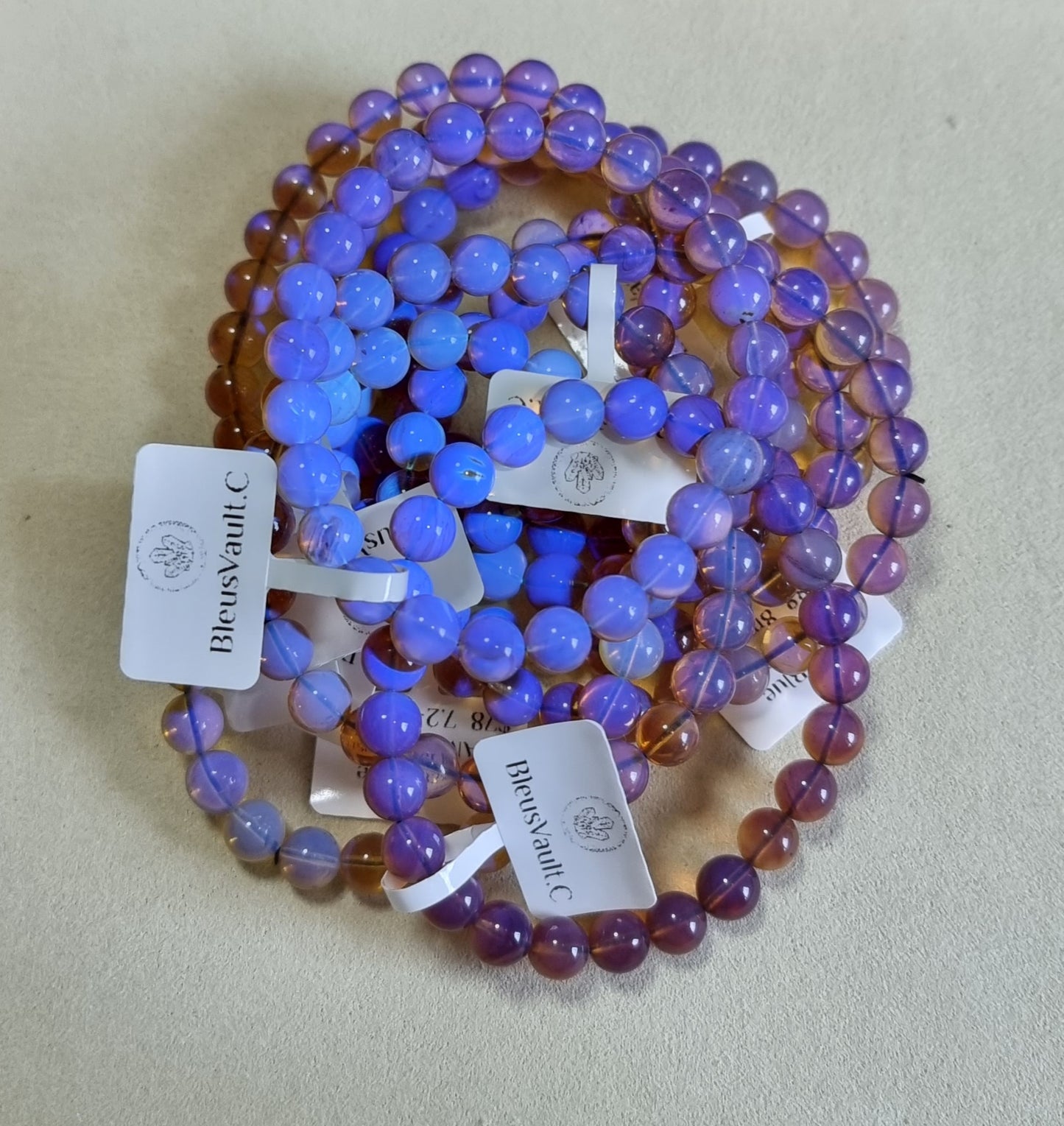Blue Amber (High Grade) 7.5mm & 8mm 蓝珀 - Bleus Vault.C