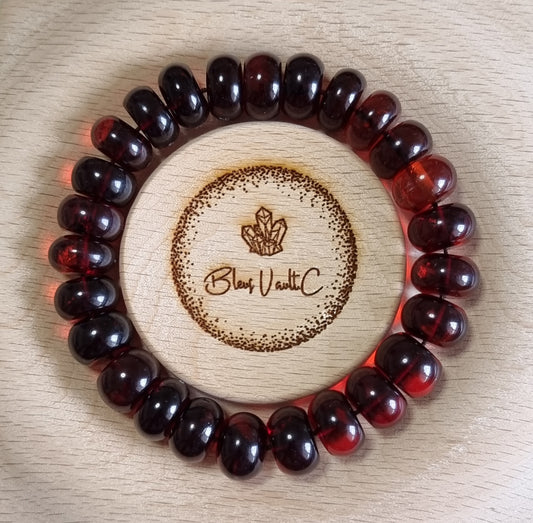 Red Amber, aka Blood Amber (Premium Grade) w Certification 13mm 血珀 - Bleus Vault.C