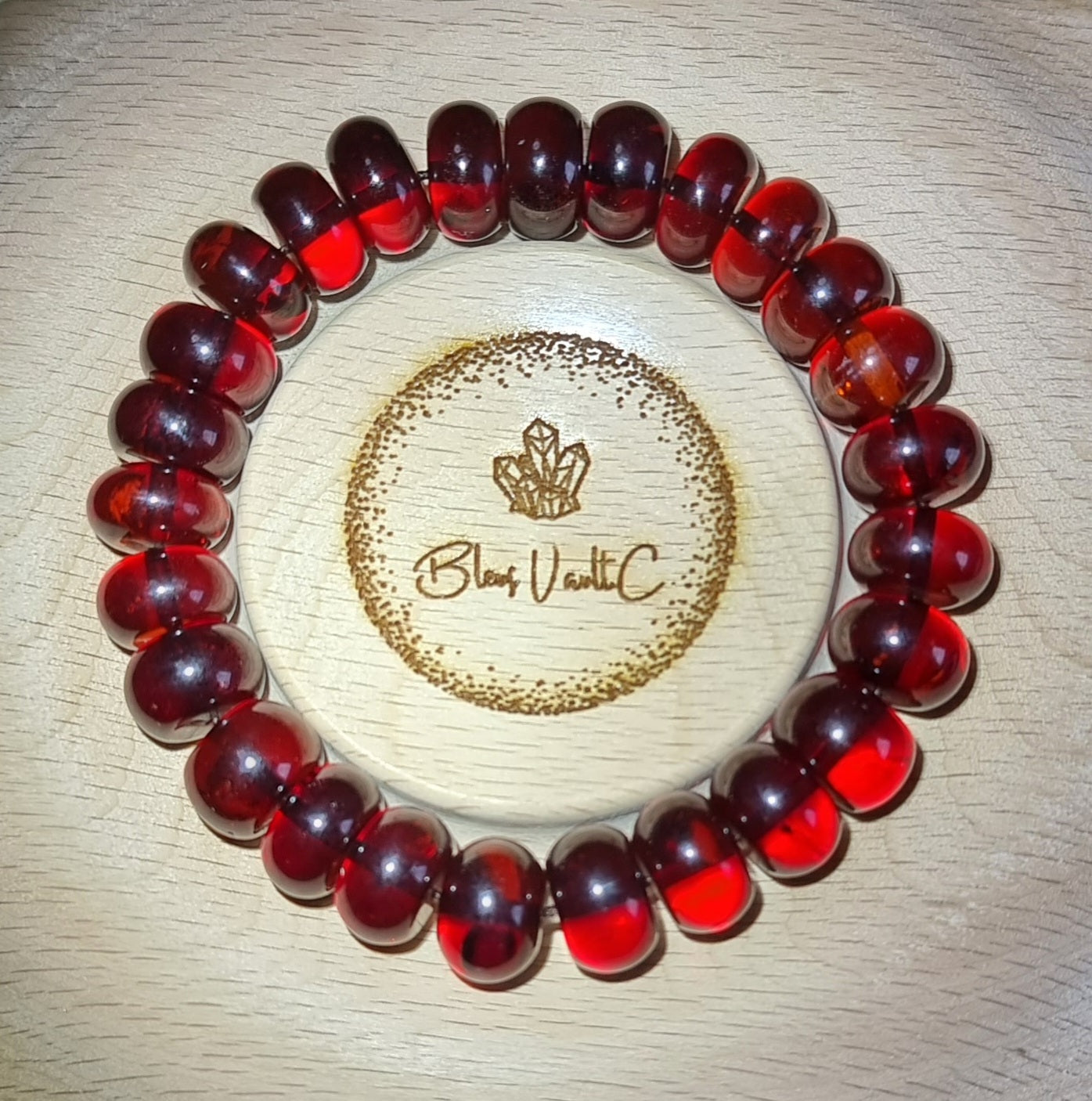 Red Amber, aka Blood Amber (Premium Grade) w Certification 13mm 血珀 - Bleus Vault.C