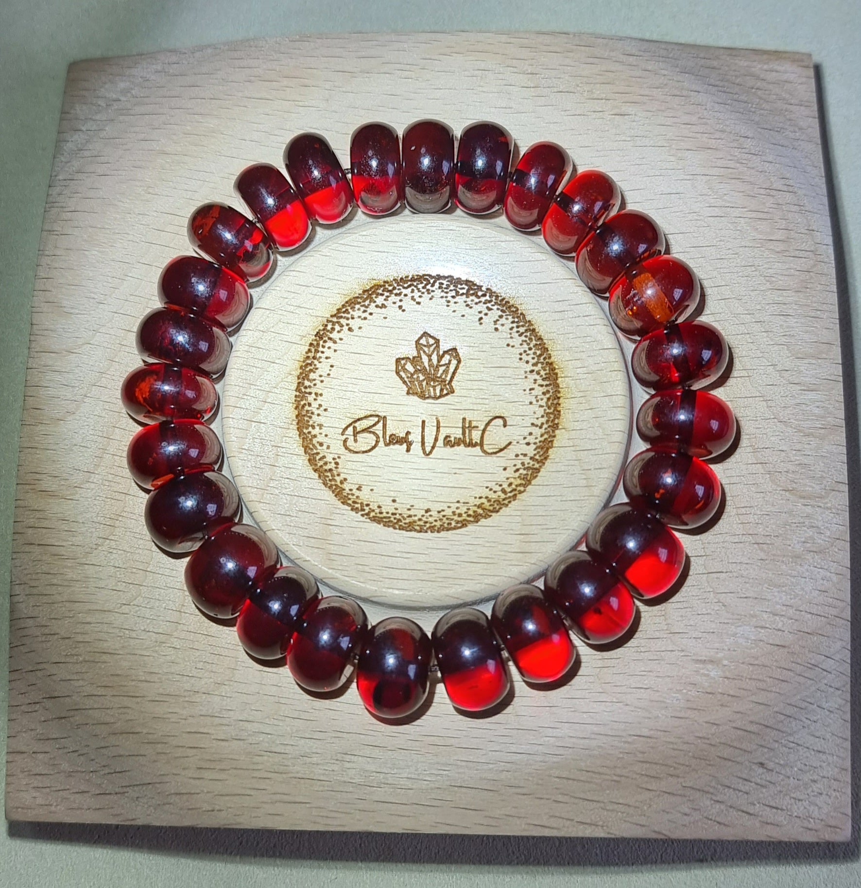 Red Amber, aka Blood Amber (Premium Grade) w Certification 13mm 血珀 - Bleus Vault.C