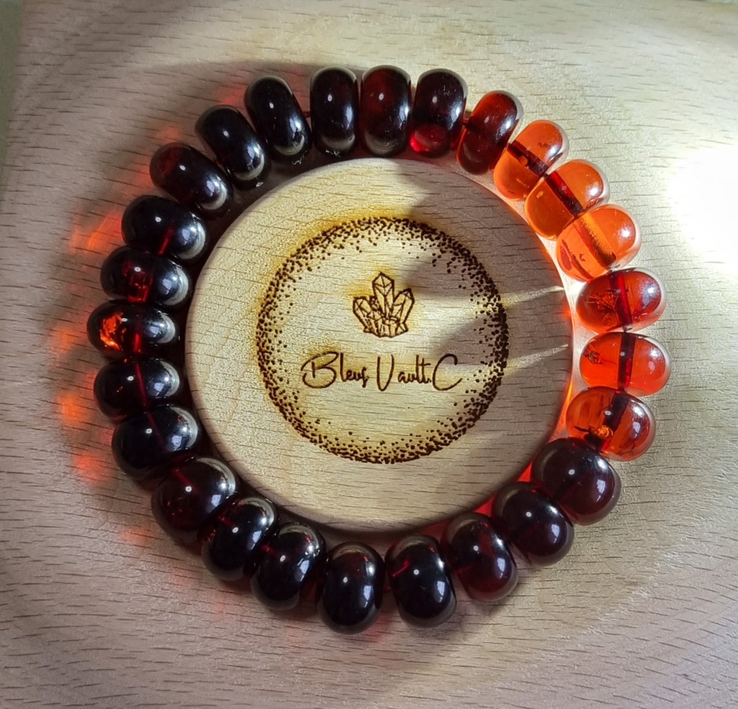 Red Amber, aka Blood Amber (Premium Grade) w Certification 13mm 血珀 - Bleus Vault.C
