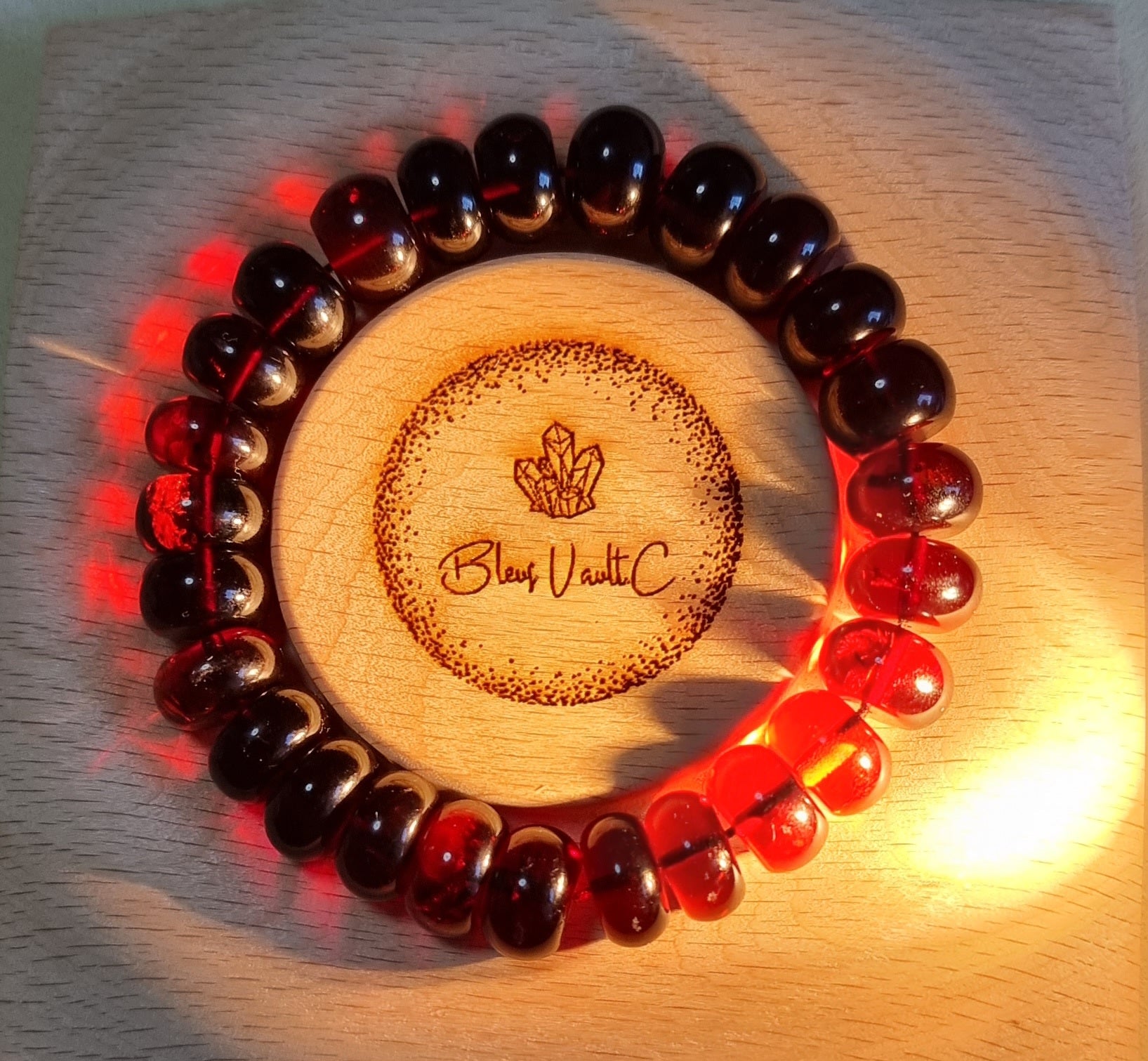 Red Amber, aka Blood Amber (Premium Grade) w Certification 13mm 血珀 - Bleus Vault.C