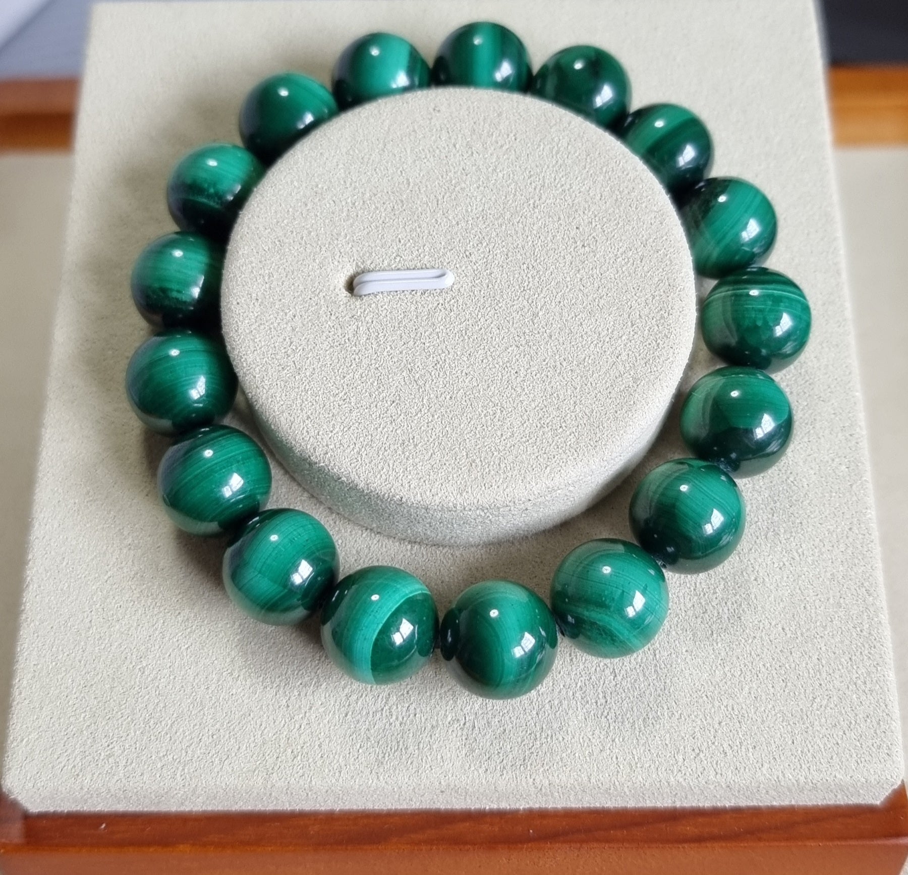 Malachite (Premium Grade) w Certification 12.3mm 孔雀石 - Bleus Vault.C