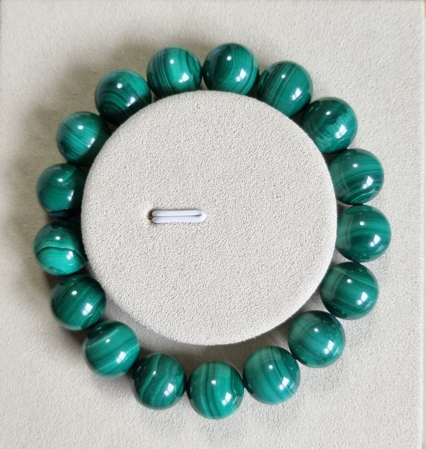 Malachite (Premium Grade) w Certification 12.1mm 孔雀石 - Bleus Vault.C