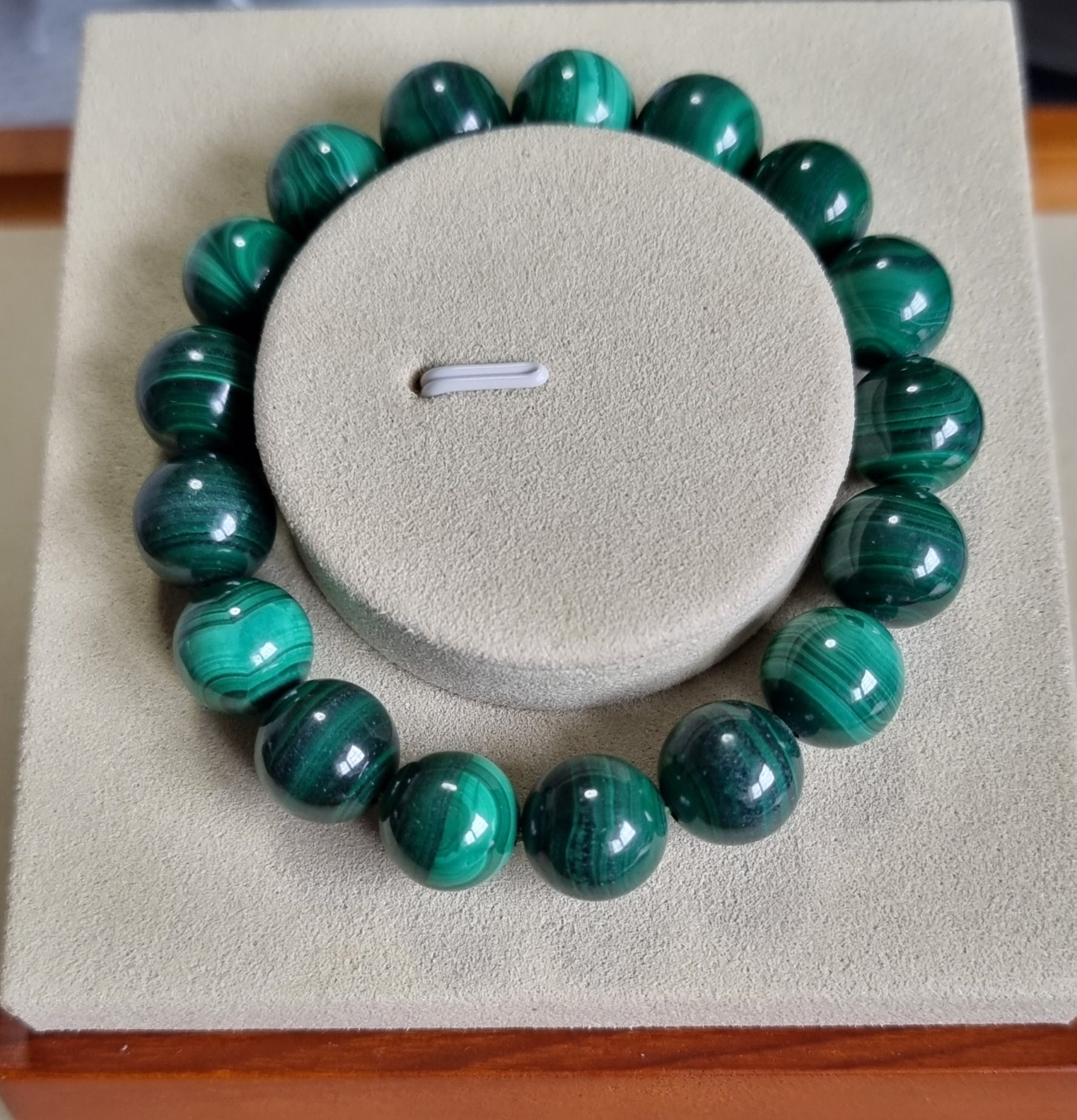 Malachite (Premium Grade) w Certification 12.4mm 孔雀石 - Bleus Vault.C