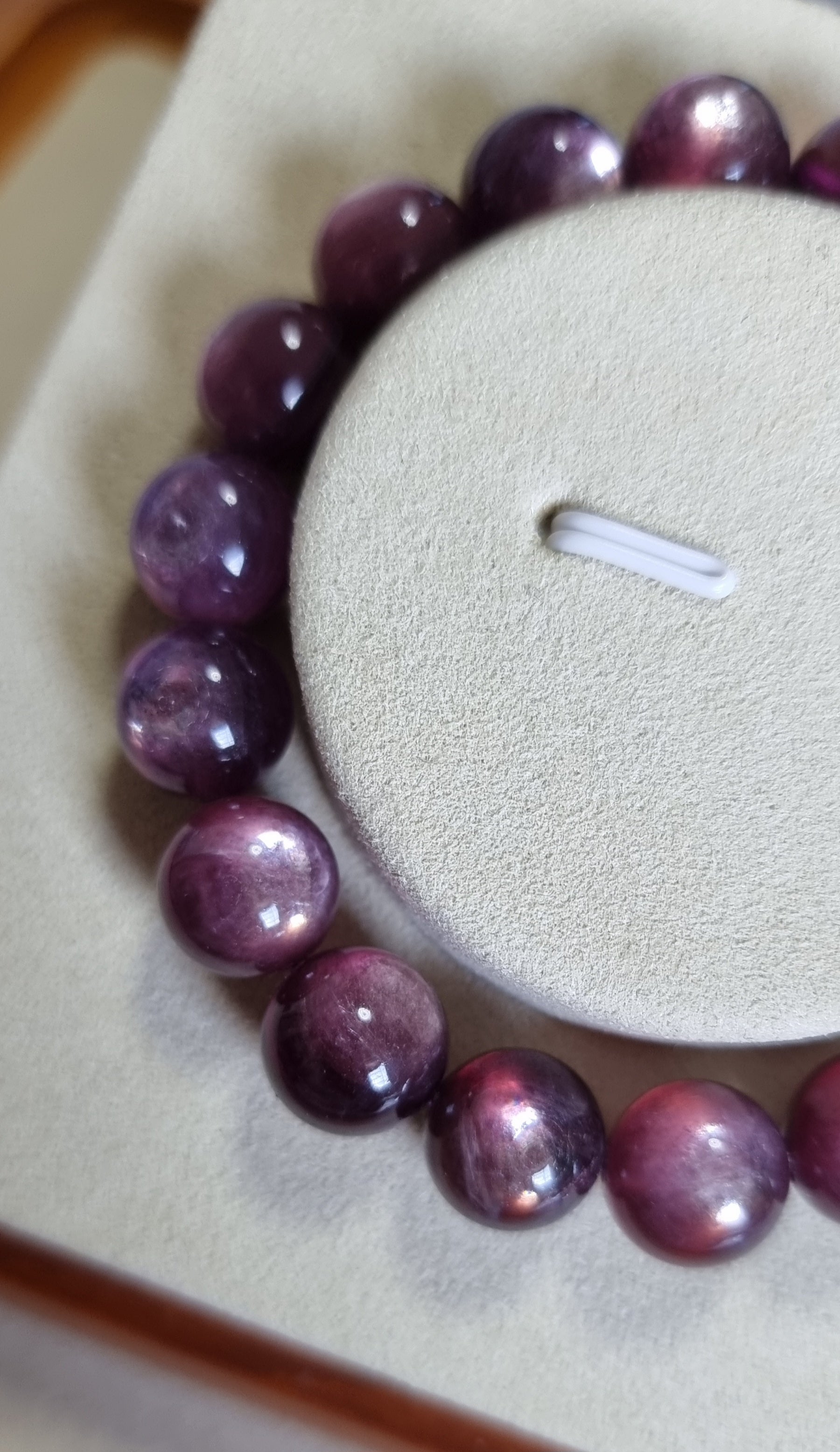 Lepidolite Purple Red (Premium Grade)11.5mm 紫锂云母 - Bleus Vault.C