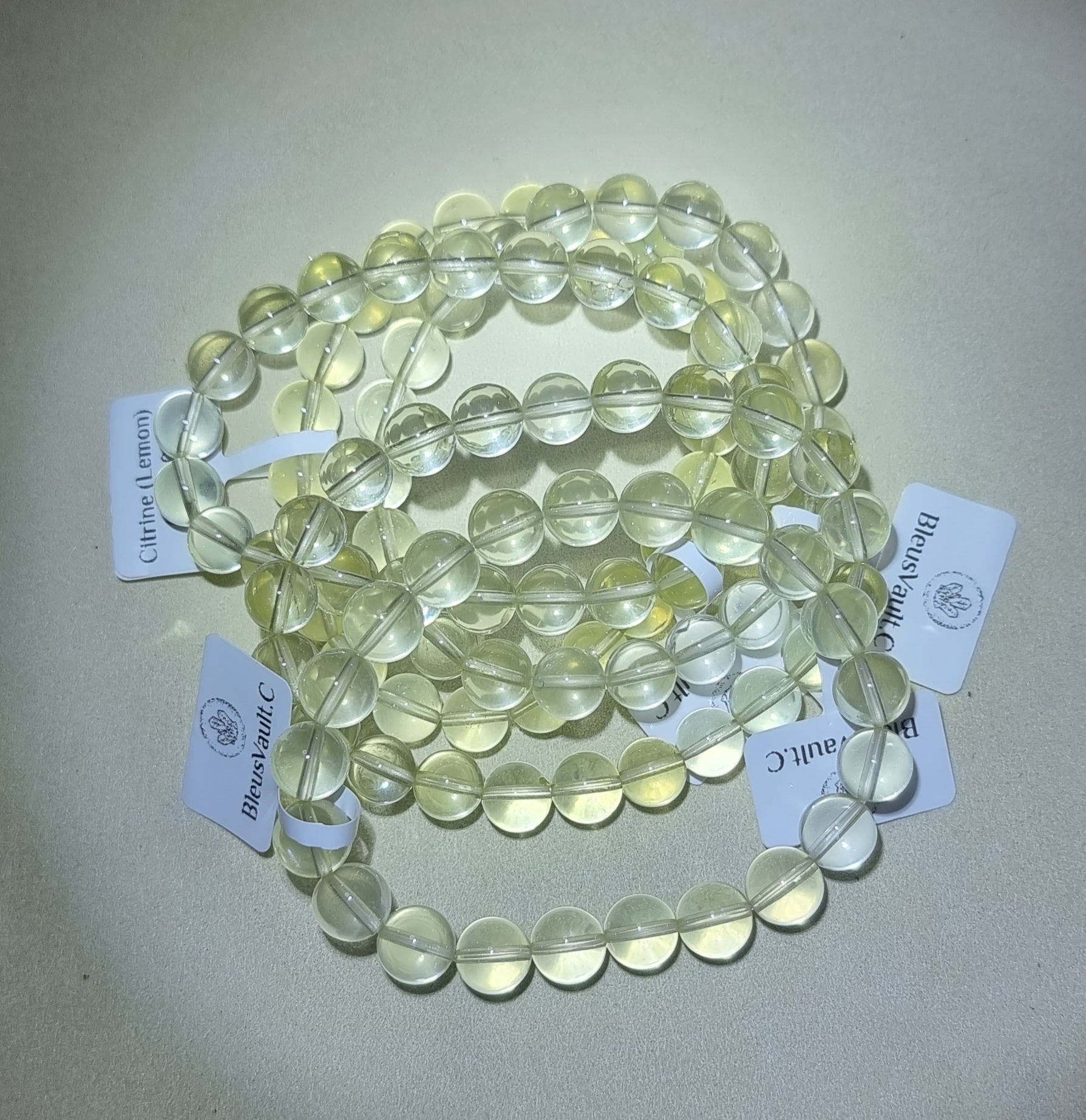 Citrine Lemon 9mm (Premium Grade) 柠檬晶 - Bleus Vault.C