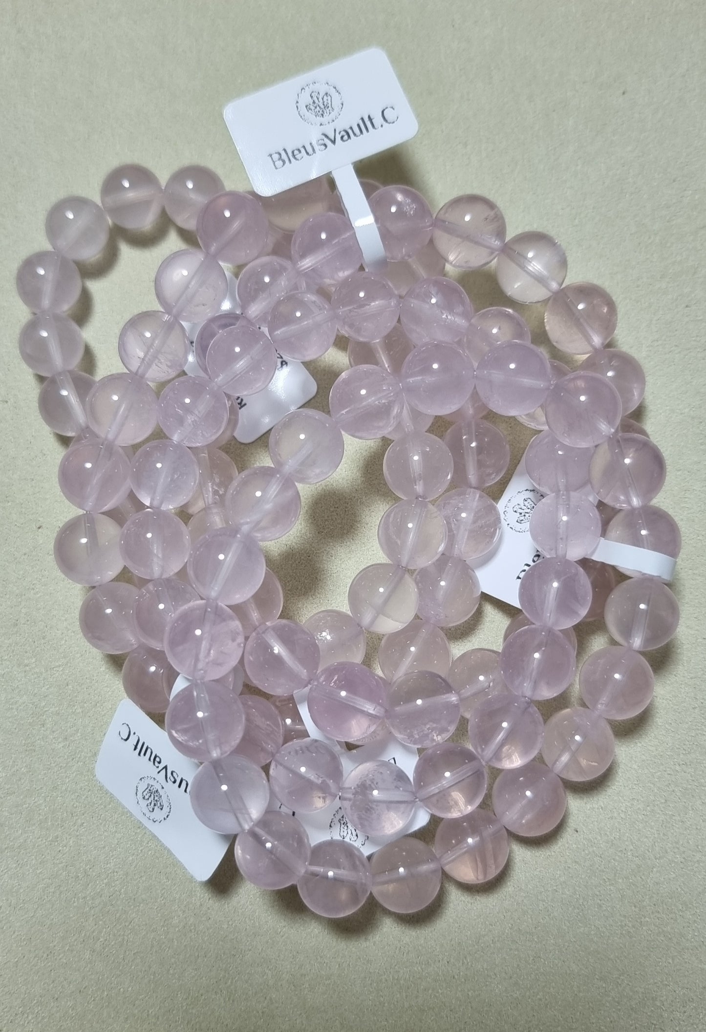 Rose Quartz 10mm - 12mm 粉晶 - Bleus Vault.C