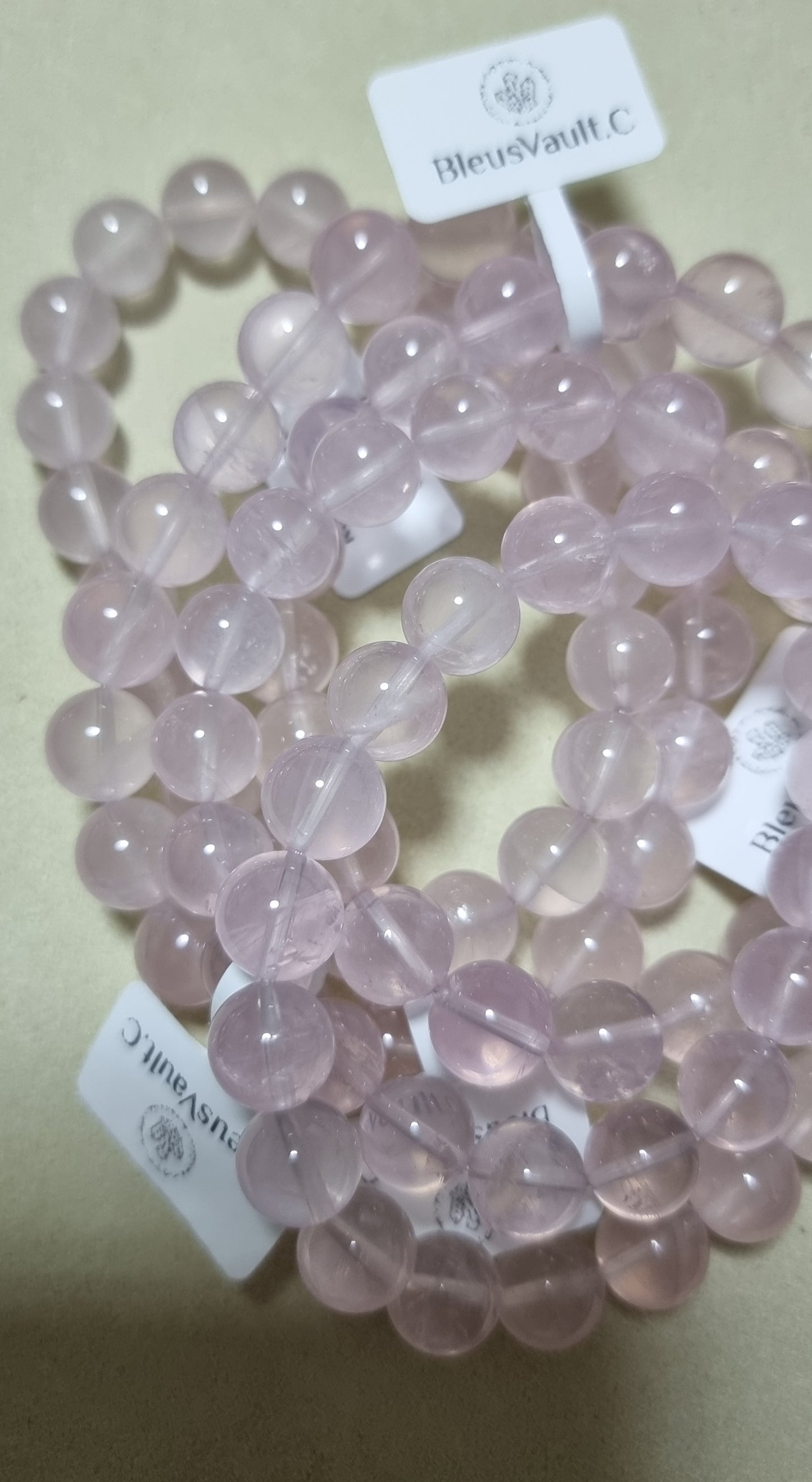 Rose Quartz 10mm - 12mm 粉晶 - Bleus Vault.C