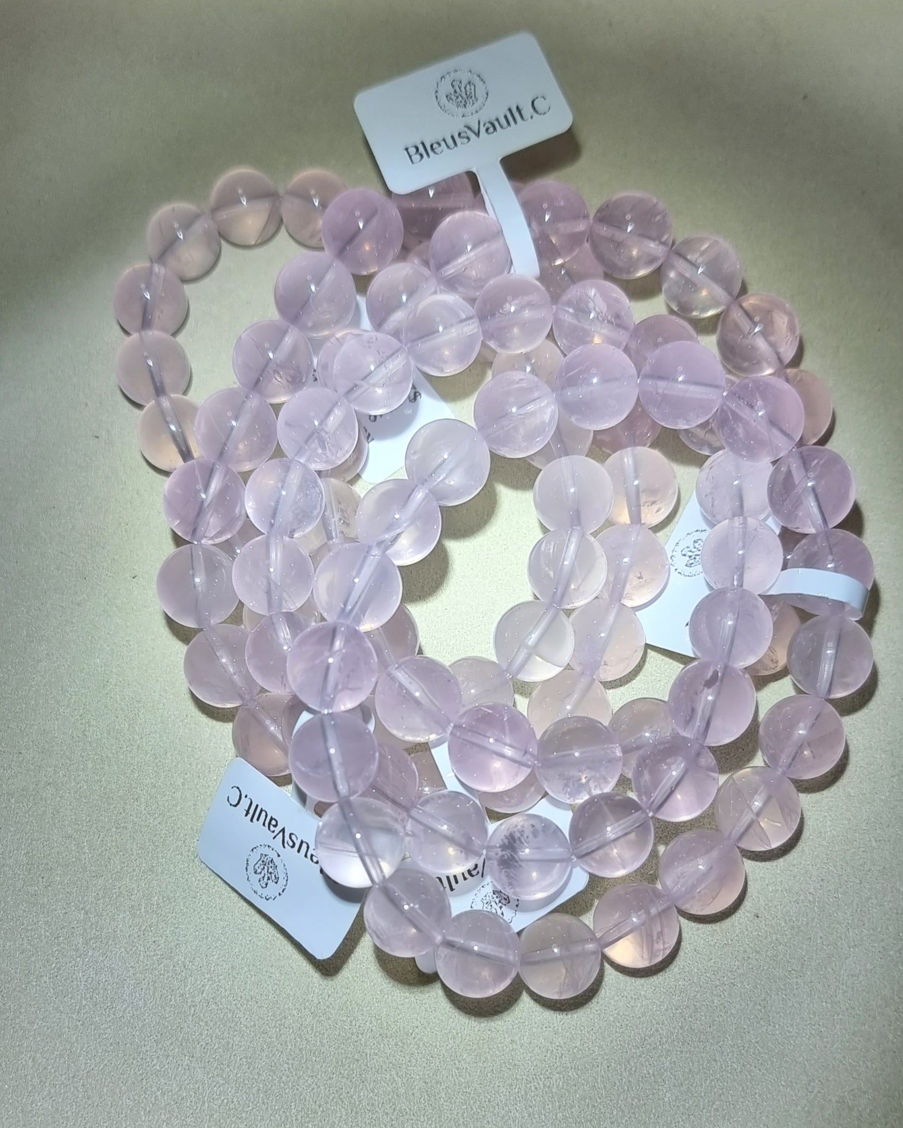 Rose Quartz 10mm - 12mm 粉晶 - Bleus Vault.C
