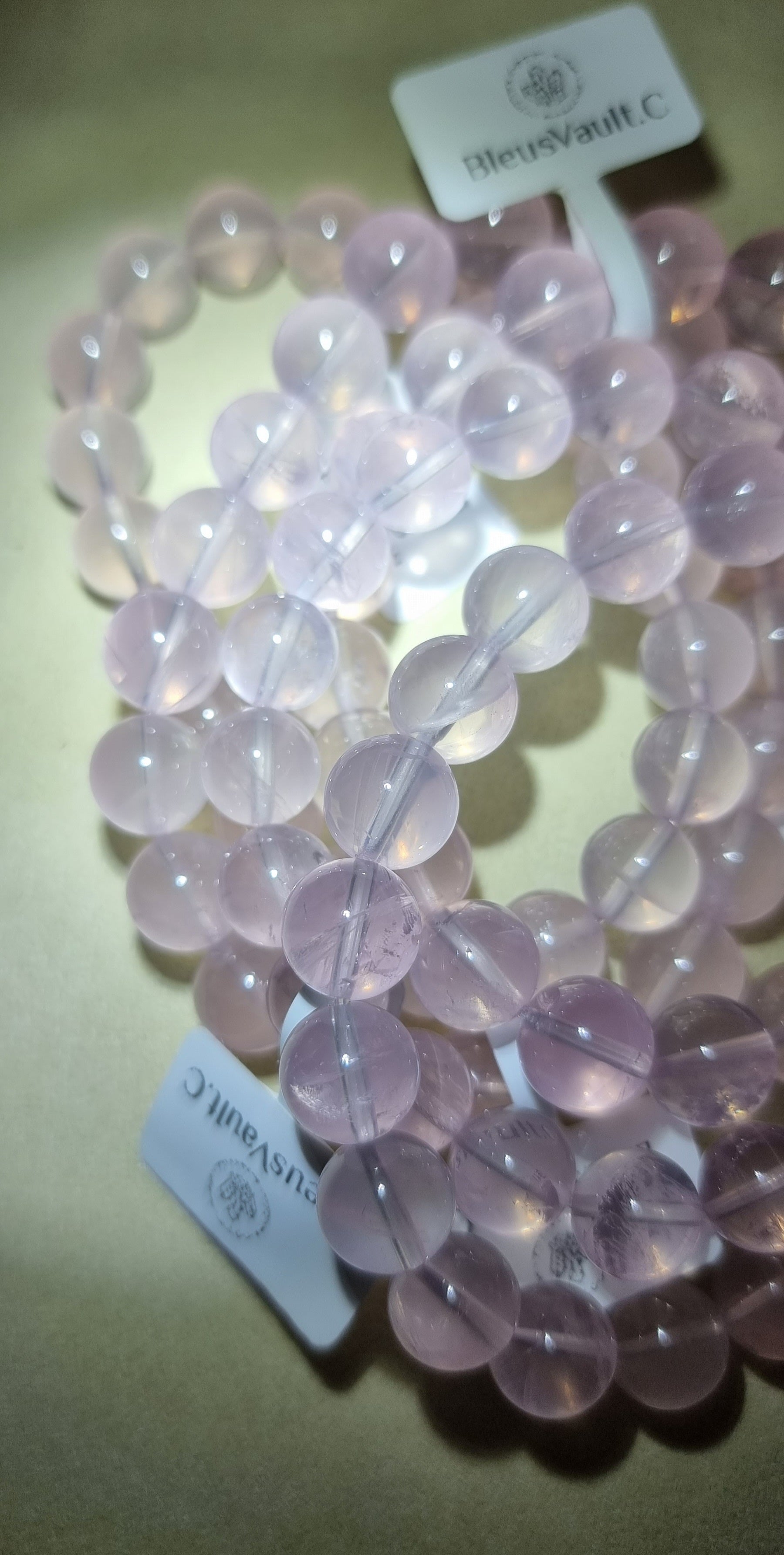 Rose Quartz 10mm - 12mm 粉晶 - Bleus Vault.C