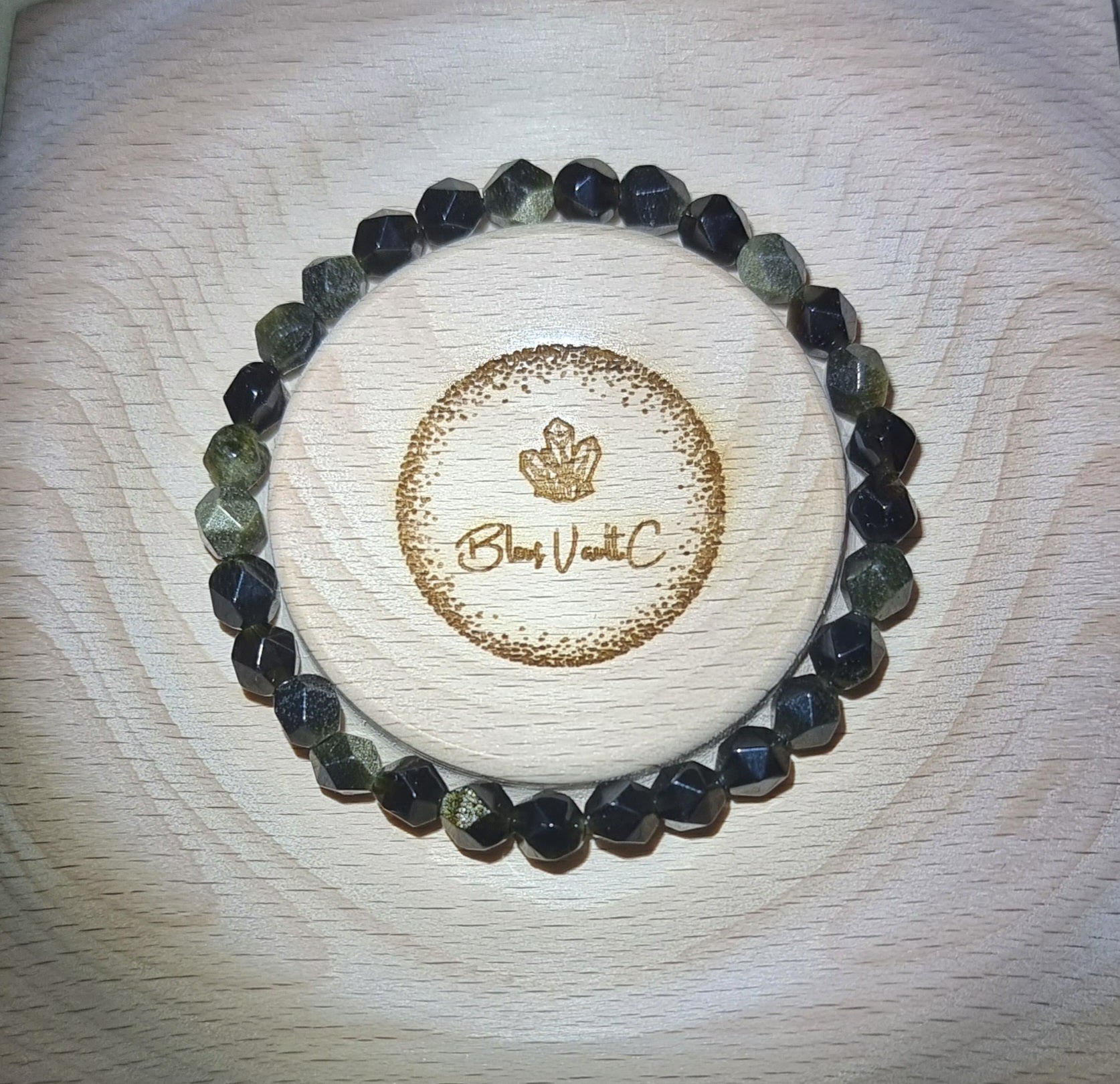 Gold Sheen Obsidian Faceted 6mm 金曜石 - Bleus Vault.C