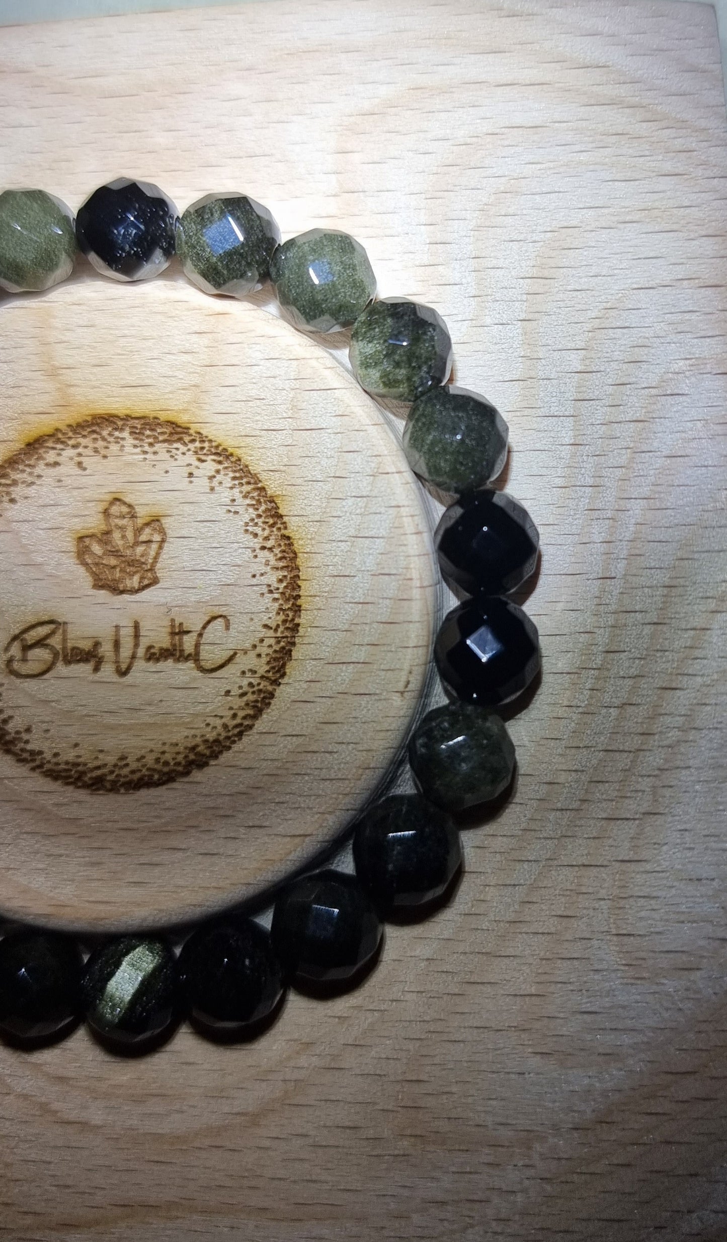 Gold Sheen Obsidian Faceted 8mm 金曜石 - Bleus Vault.C