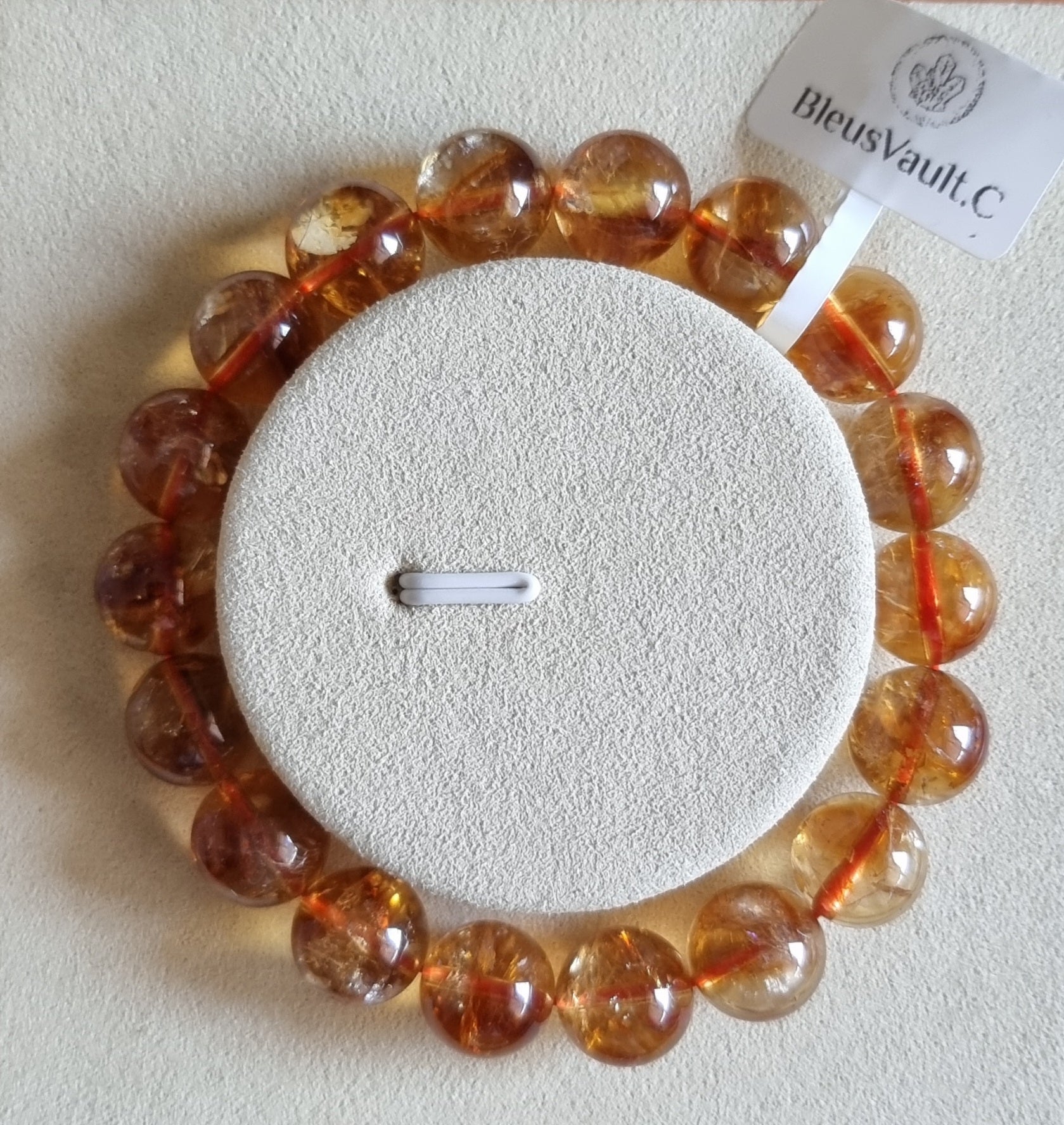 Citrine with Slight Blue Needle Inclusion 10.5, 11 & 11.5mm 黄晶 - Bleus Vault.C