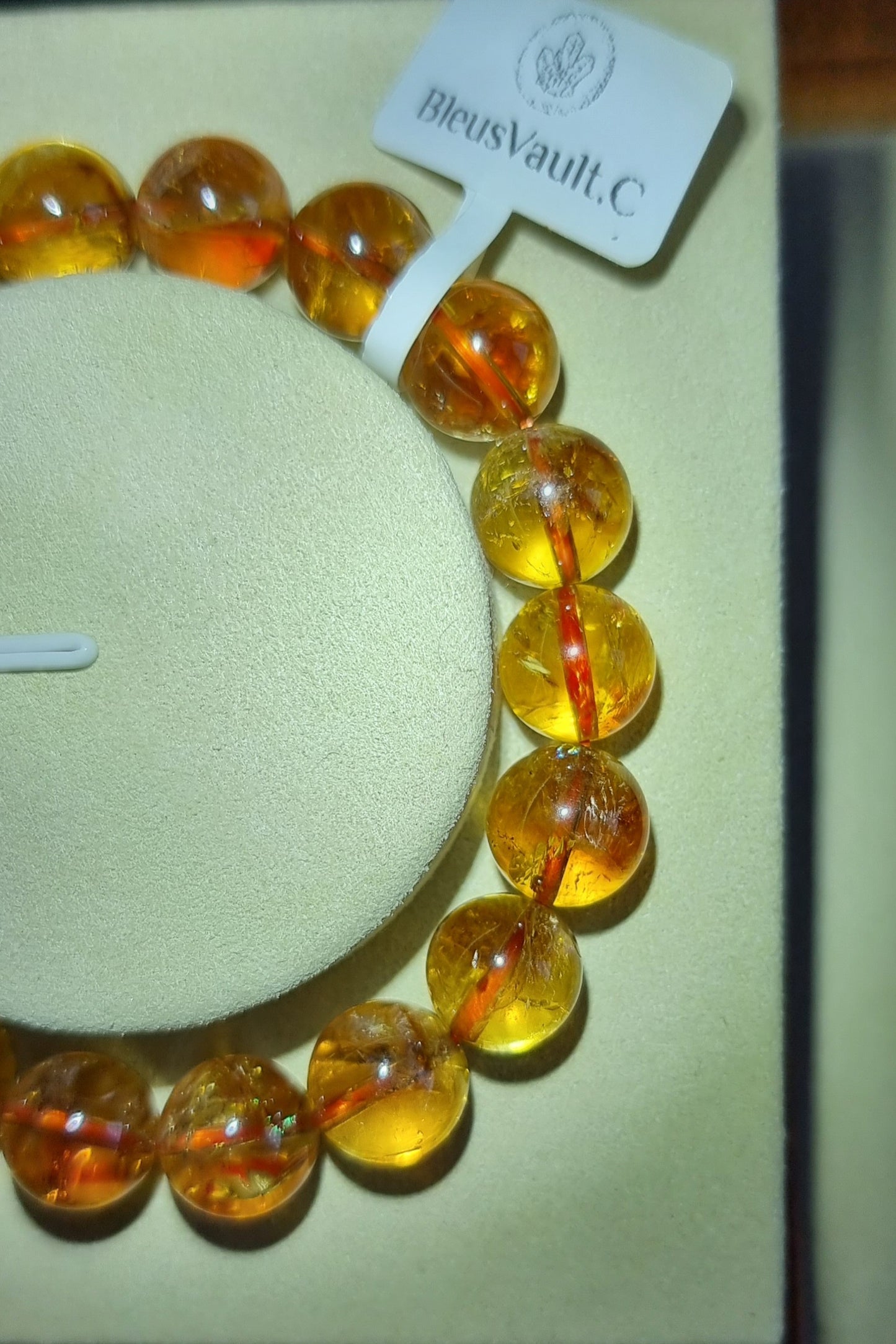 Citrine with Slight Blue Needle Inclusion 10.5, 11 & 11.5mm 黄晶 - Bleus Vault.C
