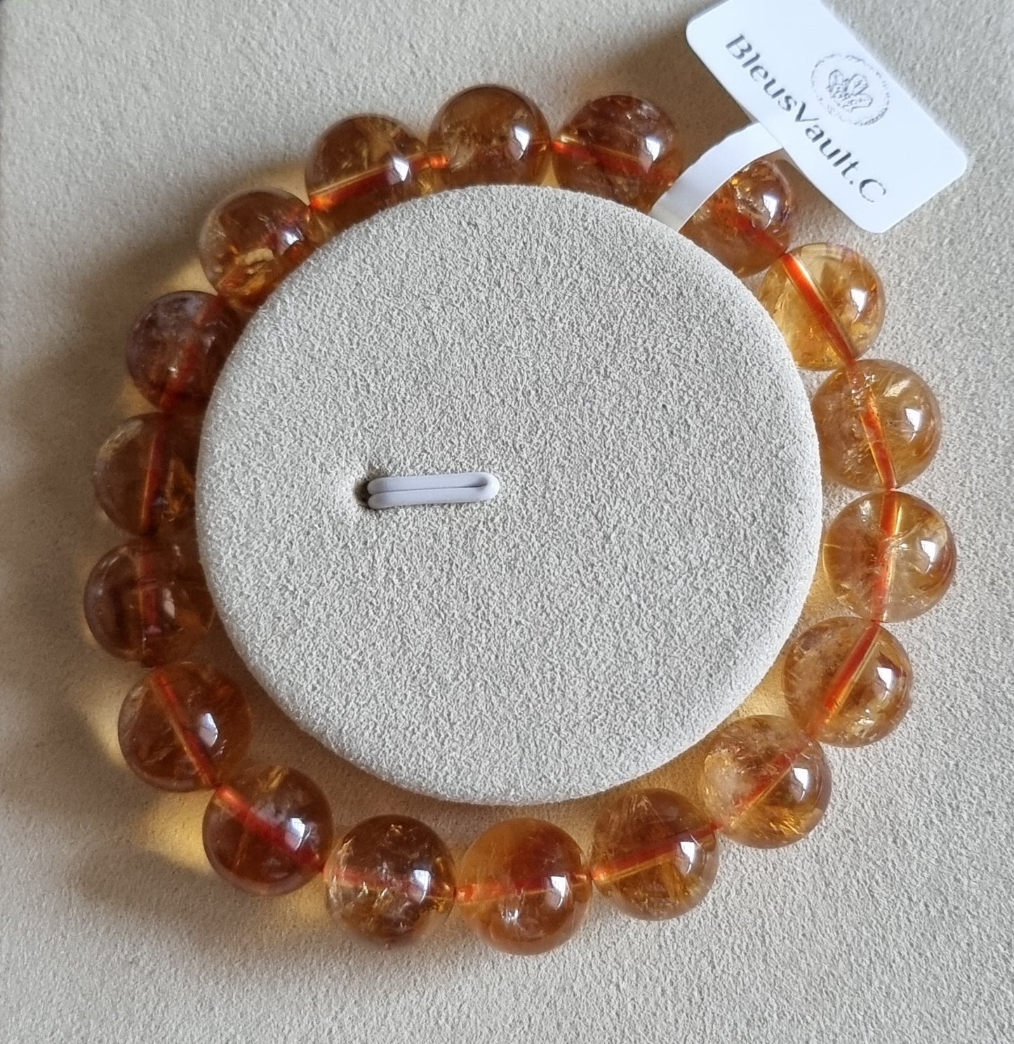 Citrine with Slight Blue Needle Inclusion 10.5, 11 & 11.5mm 黄晶 - Bleus Vault.C