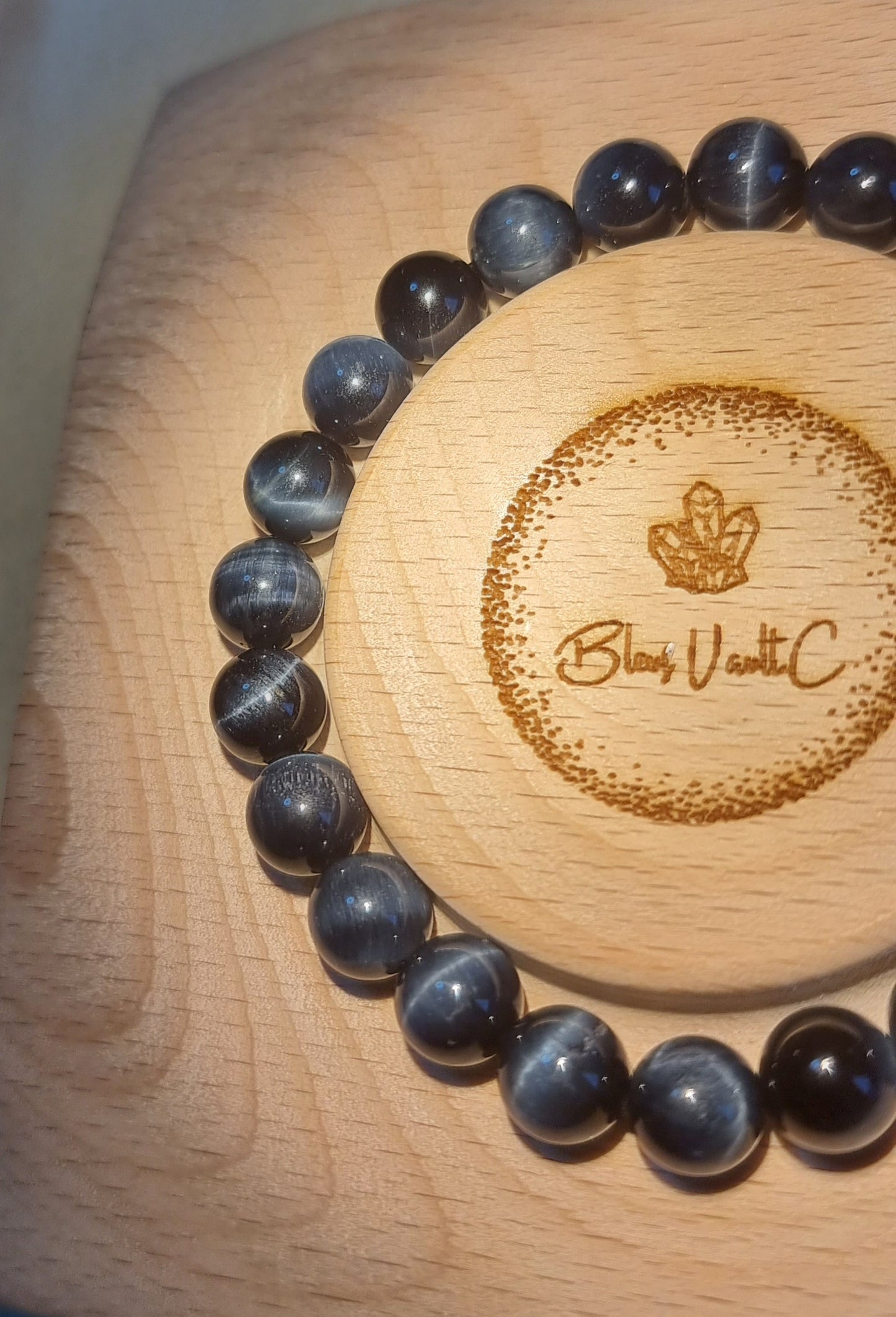 Blue Tiger Eye (Top Premium Grade) 8mm 蓝虎眼石 - Bleus Vault.C