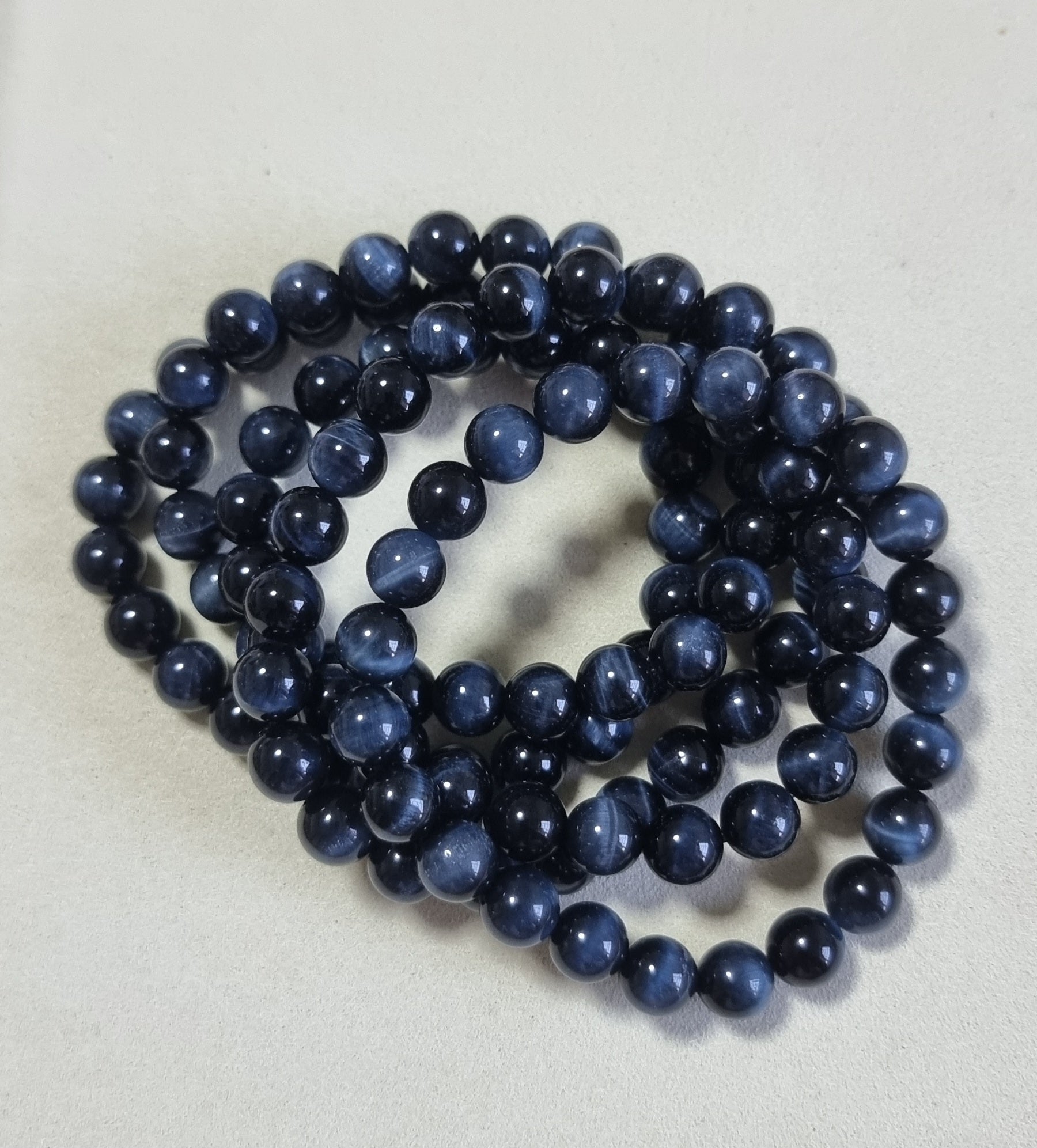 Blue Tiger Eye (Top Premium Grade) 8mm 蓝虎眼石 - Bleus Vault.C