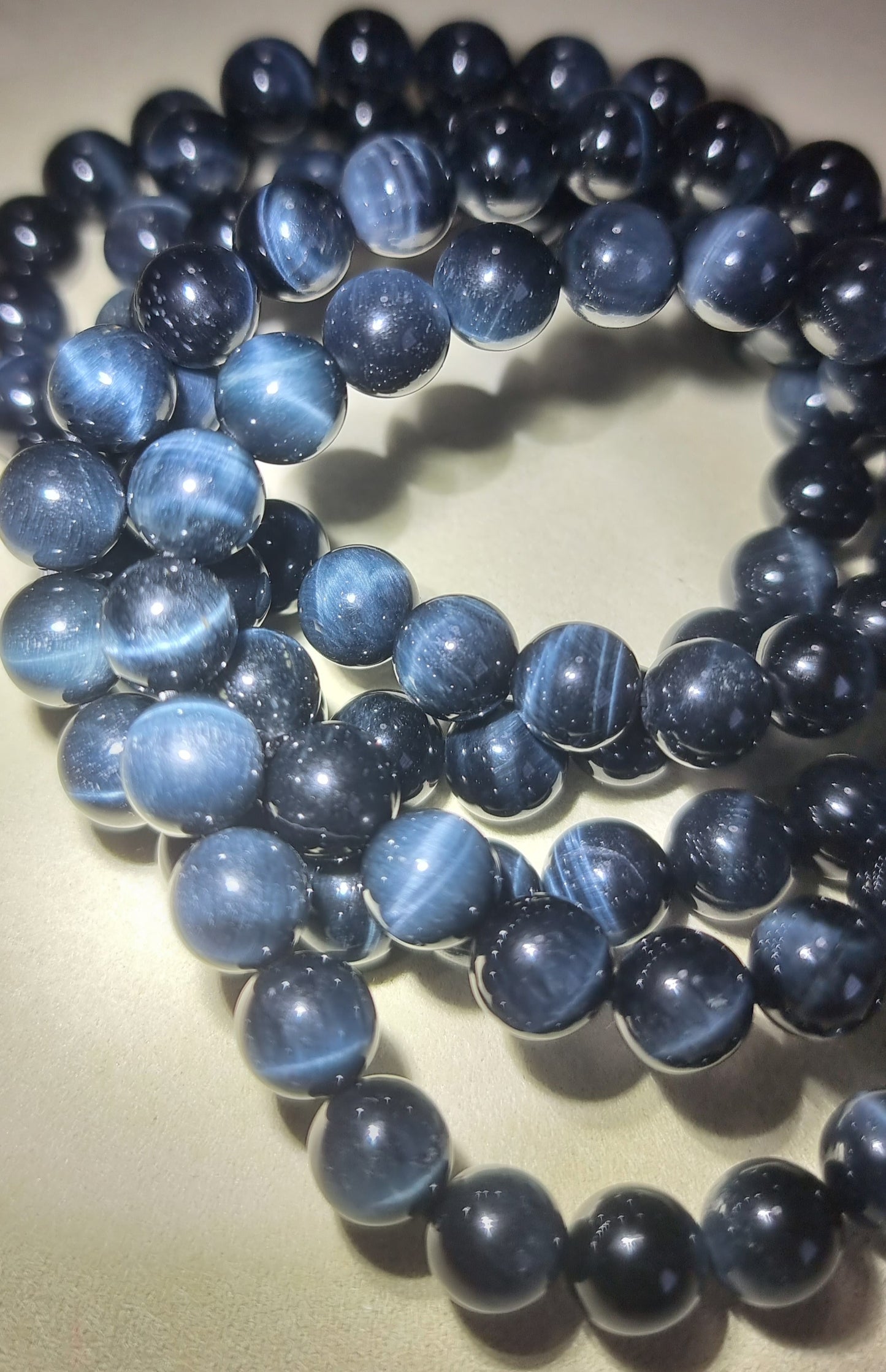 Blue Tiger Eye (Top Premium Grade) 8mm 蓝虎眼石 - Bleus Vault.C