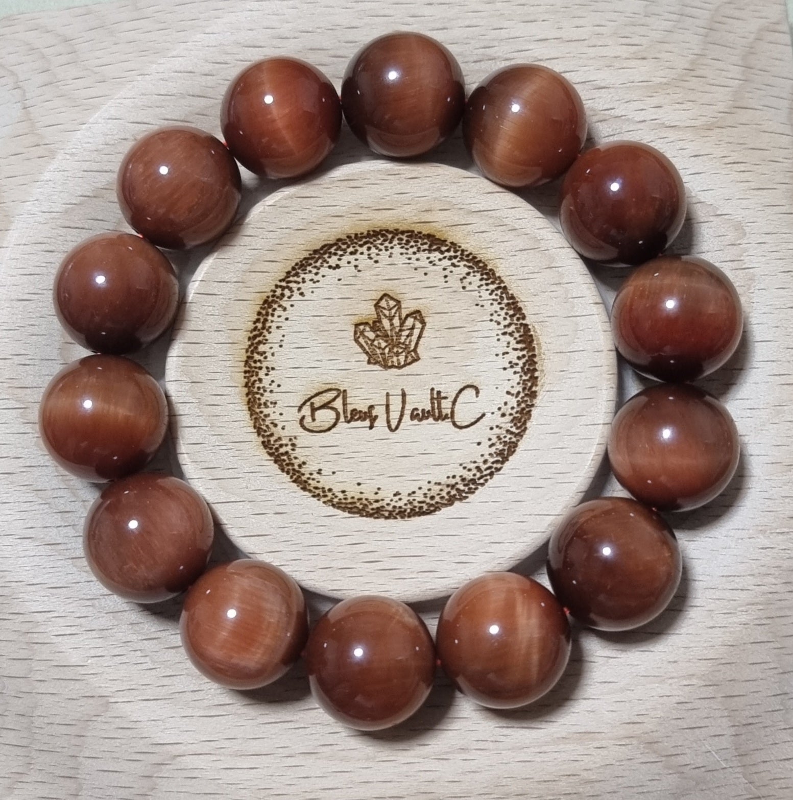 Red Tiger Eye with Certification 16mm (Top Premium Grade) 红虎眼石 - Bleus Vault.C