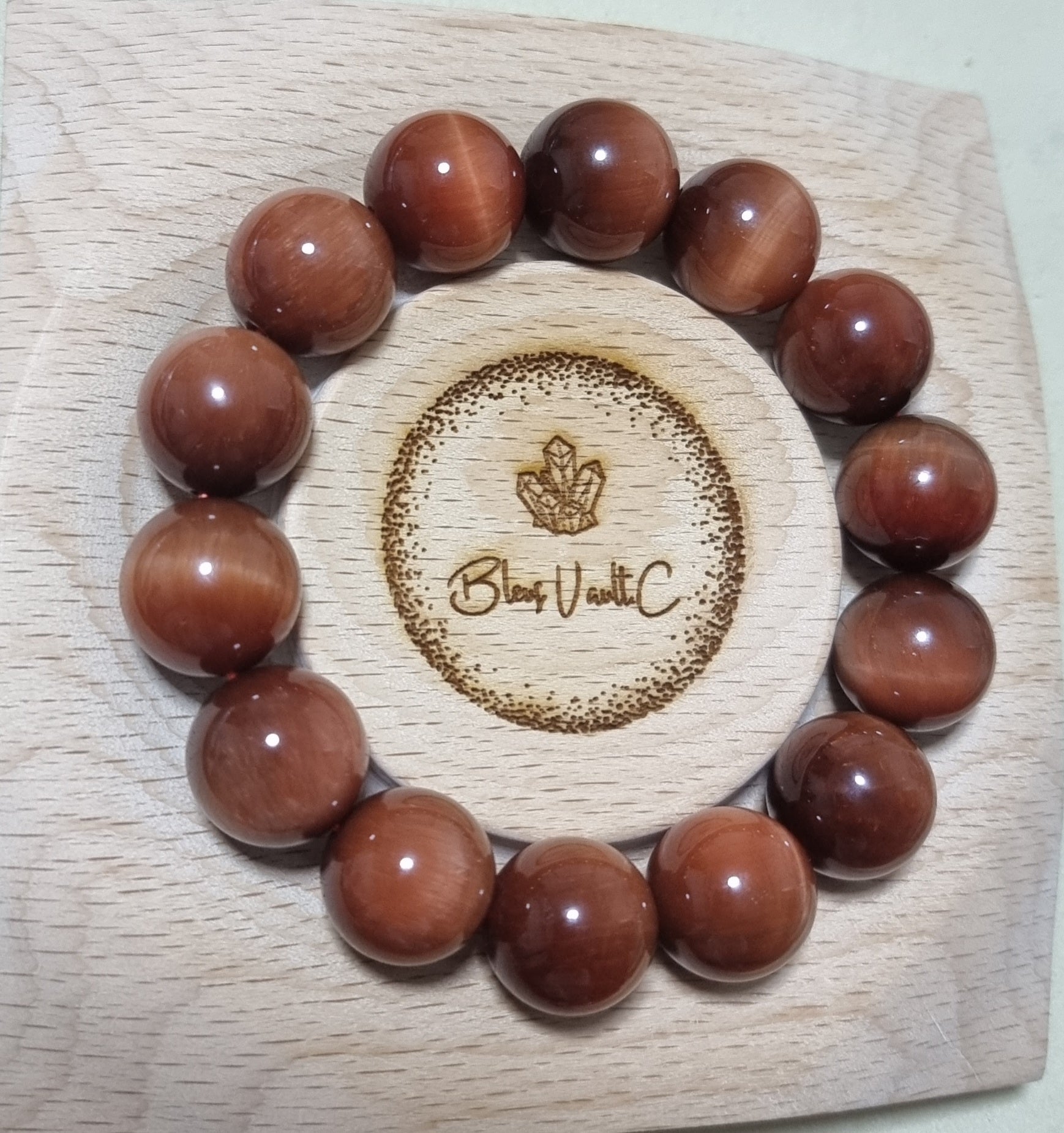 Red Tiger Eye with Certification 16mm (Top Premium Grade) 红虎眼石 - Bleus Vault.C