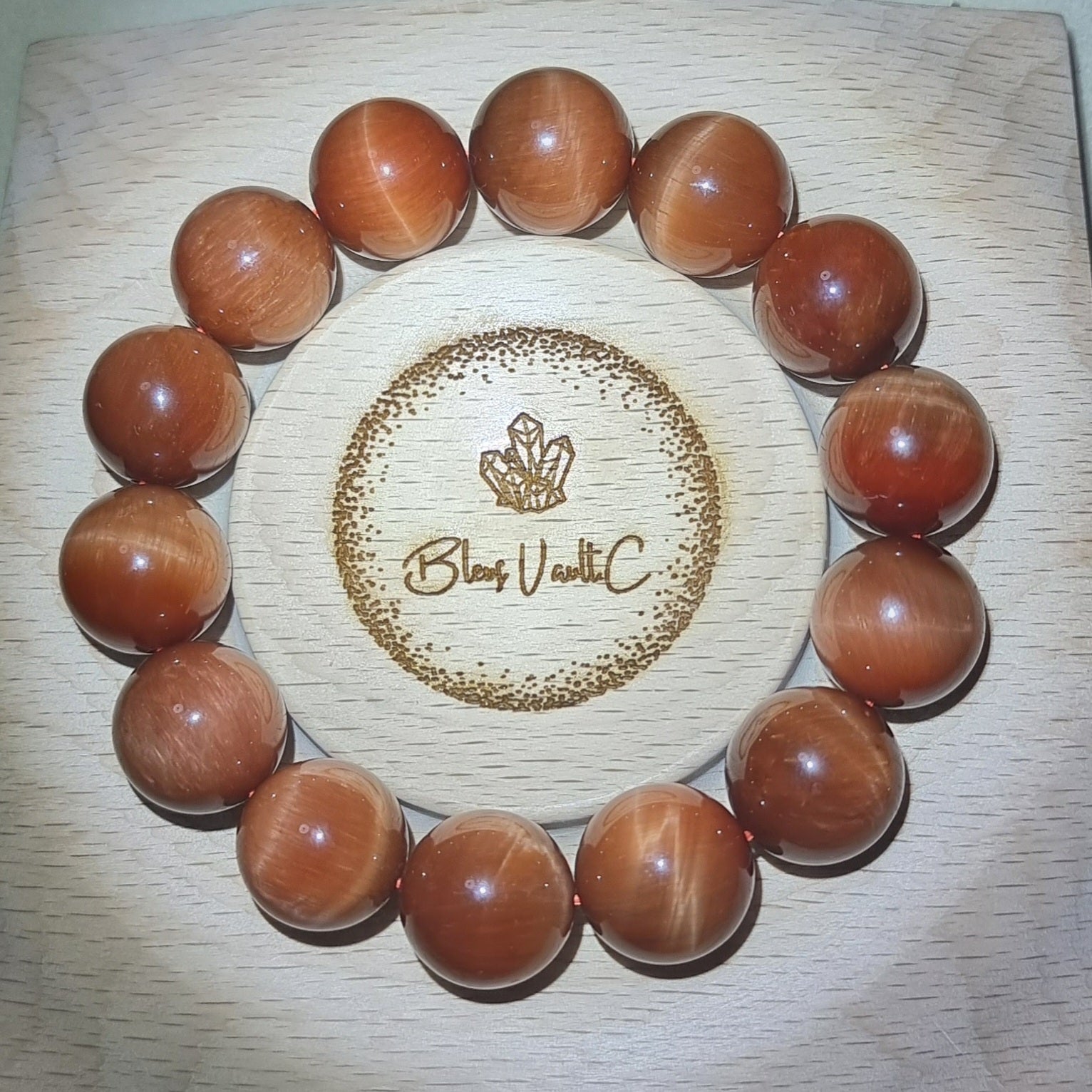 Red Tiger Eye with Certification 16mm (Top Premium Grade) 红虎眼石 - Bleus Vault.C