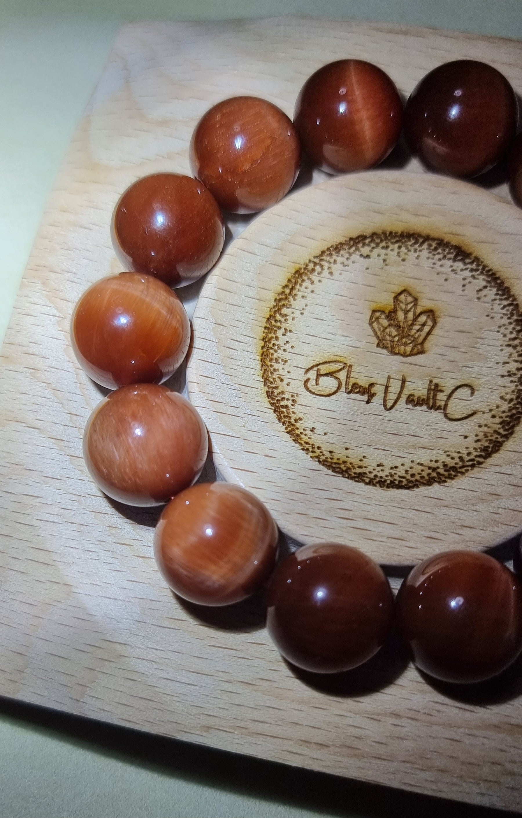 Red Tiger Eye with Certification 16mm (Top Premium Grade) 红虎眼石 - Bleus Vault.C