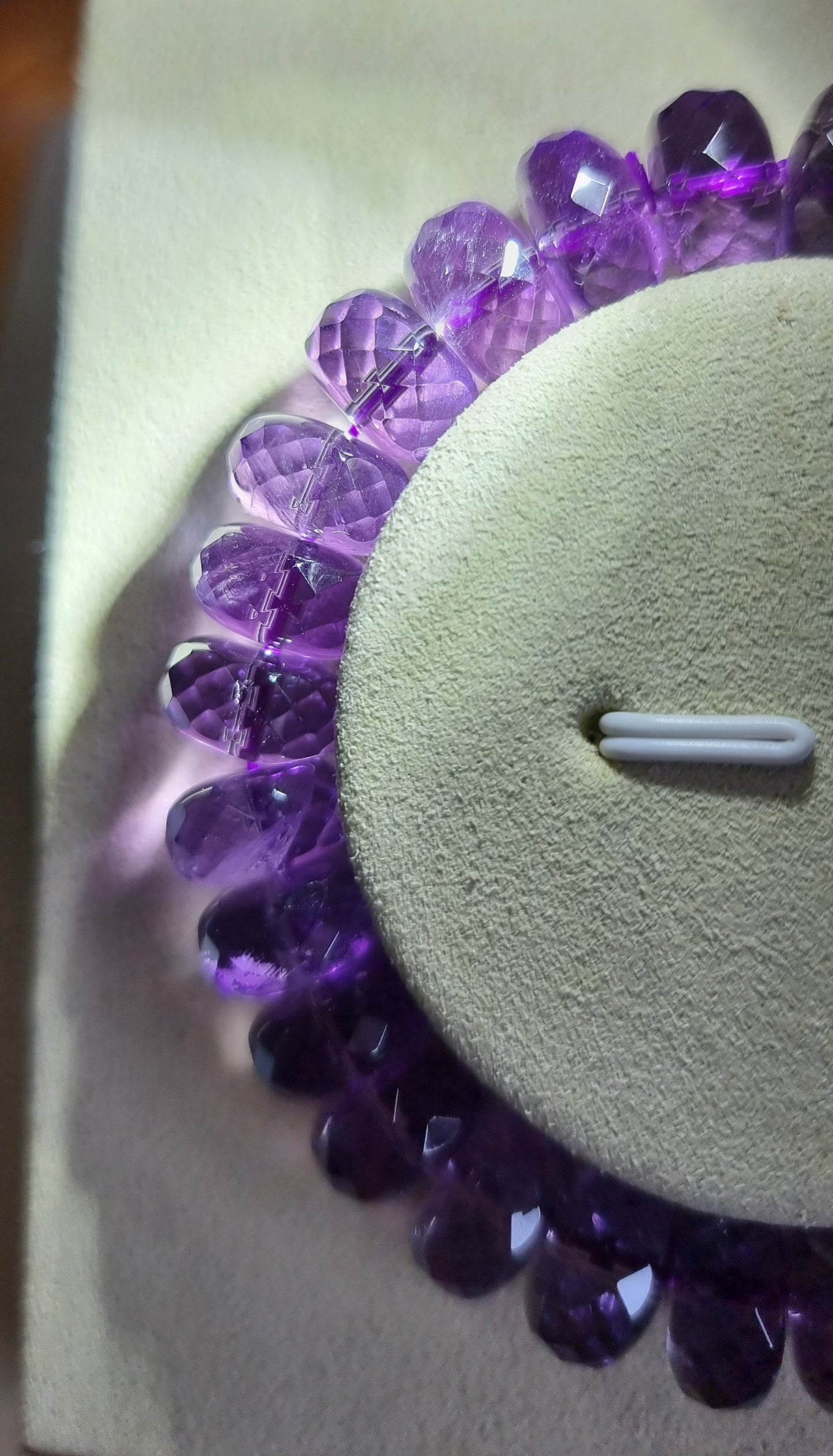 Amethyst Faceted Rondelle with Certification 12mm (Premium Grade) 紫晶 - Bleus Vault.C