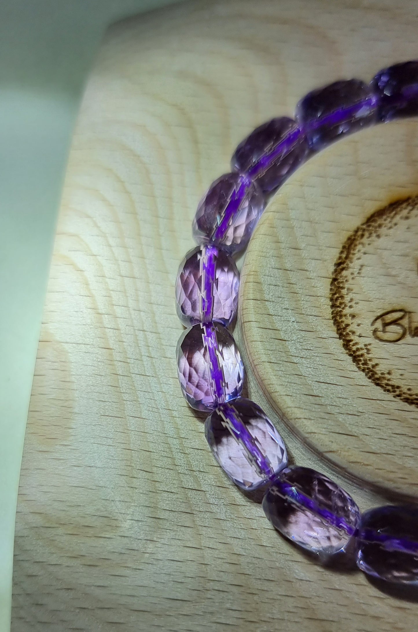Amethyst Faceted Barrel with Certification 8mm (Premium Grade) 紫晶 - Bleus Vault.C