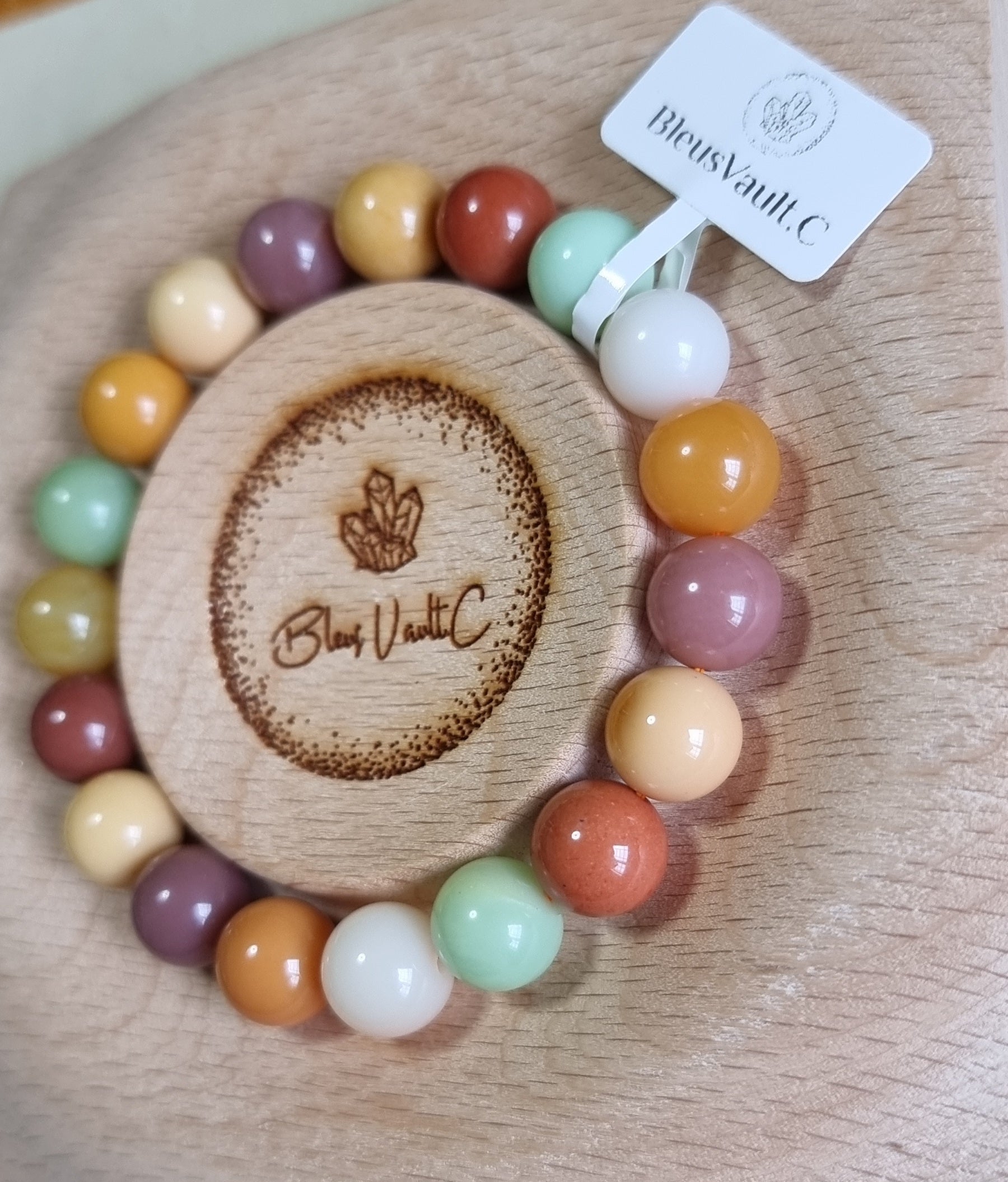 Burmese Yellow Dragon Jade with Certification 11mm Mixed (High Grade) 缅黄龙玉 - Bleus Vault.C