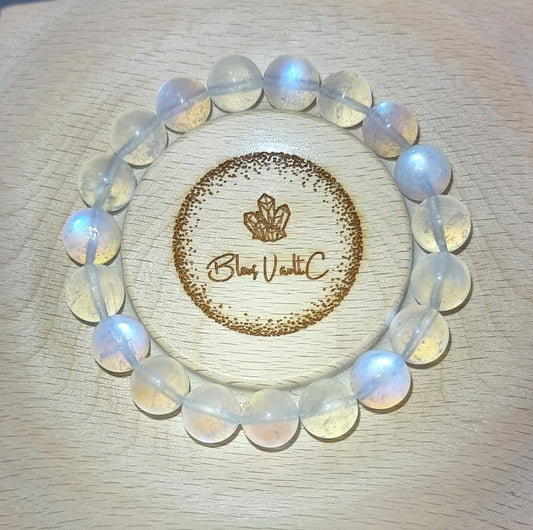 Grey Moonstone Sri Lanka with Certification 11mm (Premium Grade) 灰月光石 - Bleus Vault.C