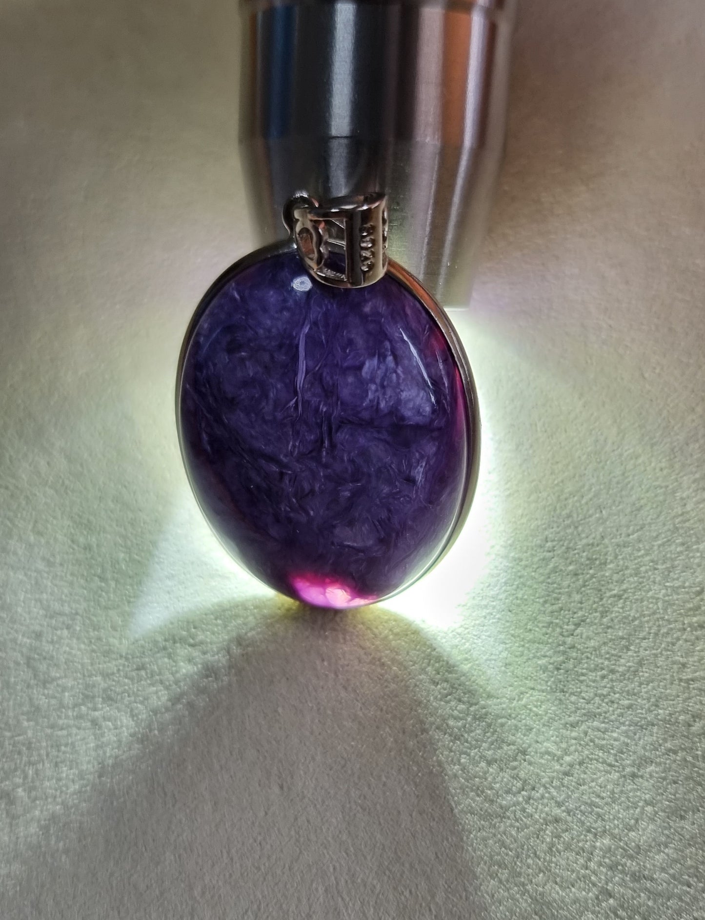 Charoite Oval in S925 Silver (Top Premium Grade) 紫龙晶