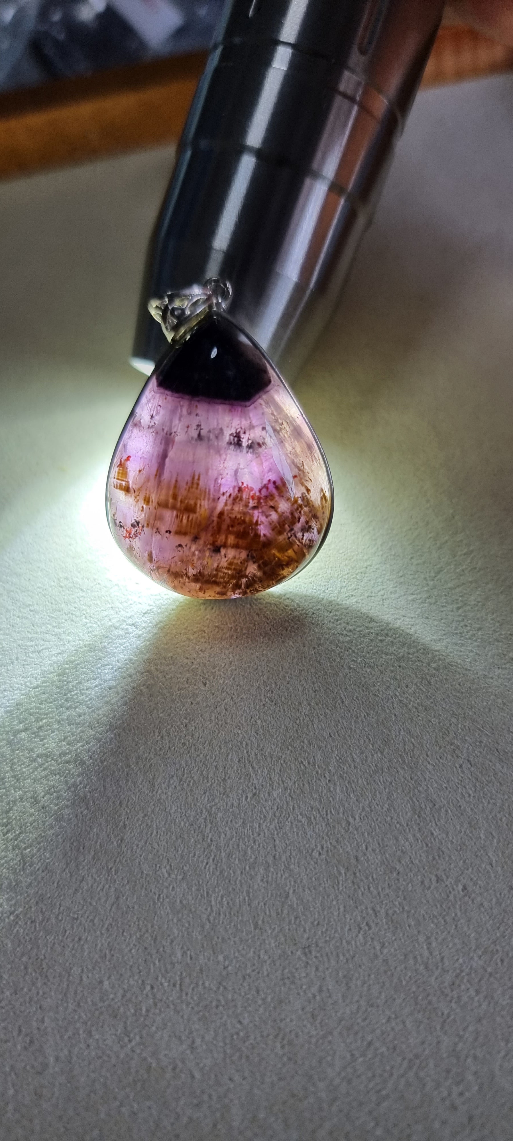 Auralite 23 with Gold Inclusion in S925 Silver (Premium Grade) with Certification 极光 - Bleus Vault.C