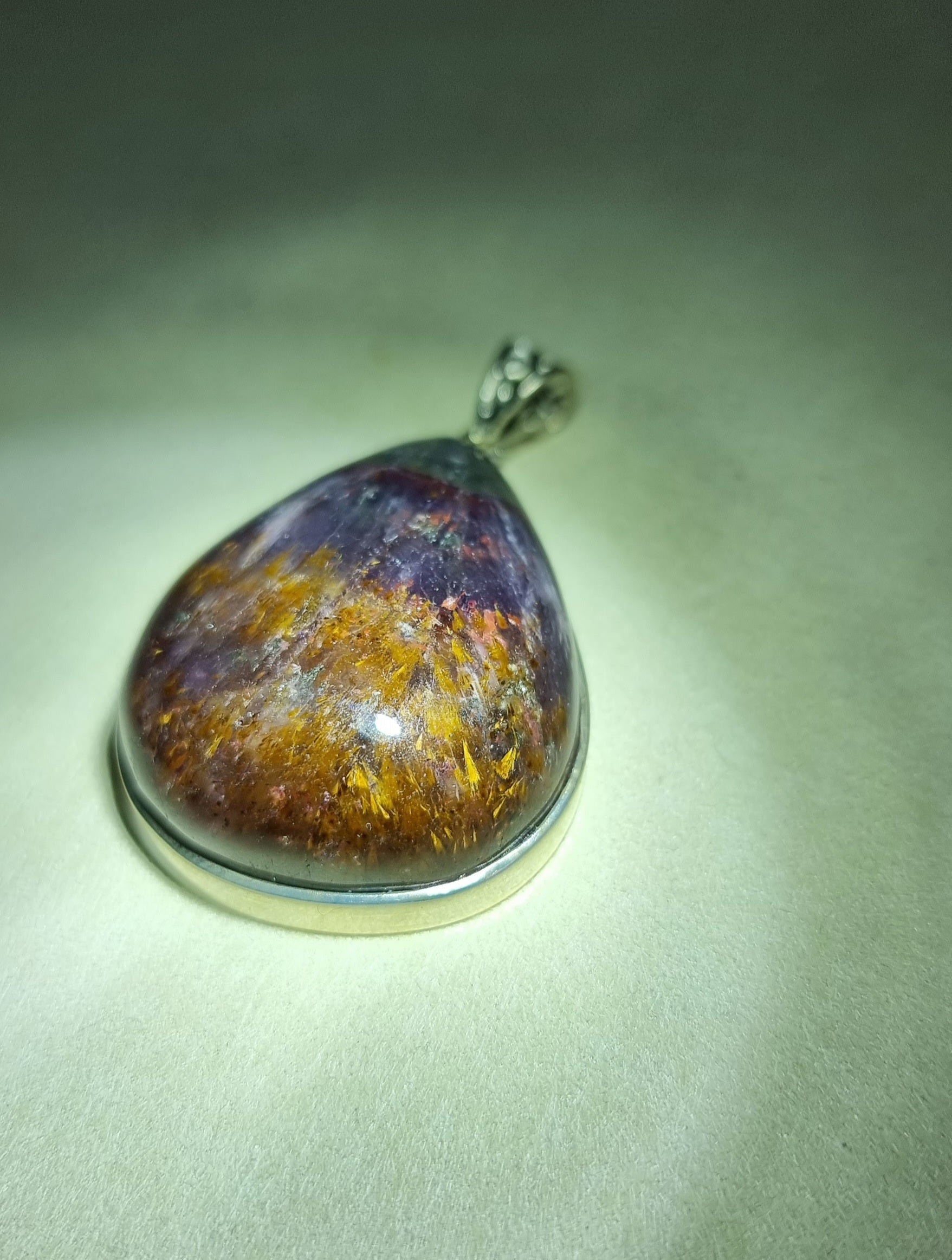 Auralite 23 with Gold Inclusion in S925 Silver (Premium Grade) with Certification 极光 - Bleus Vault.C