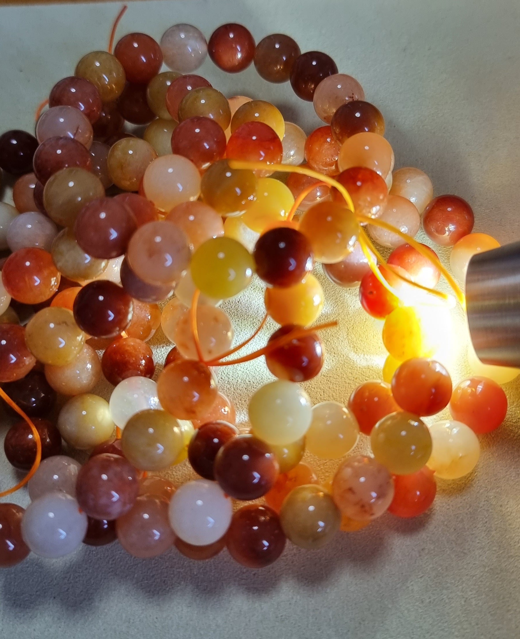 Golden Silk Jade (High Grade) 10.3-10.5mm 金丝玉 - Bleus Vault.C