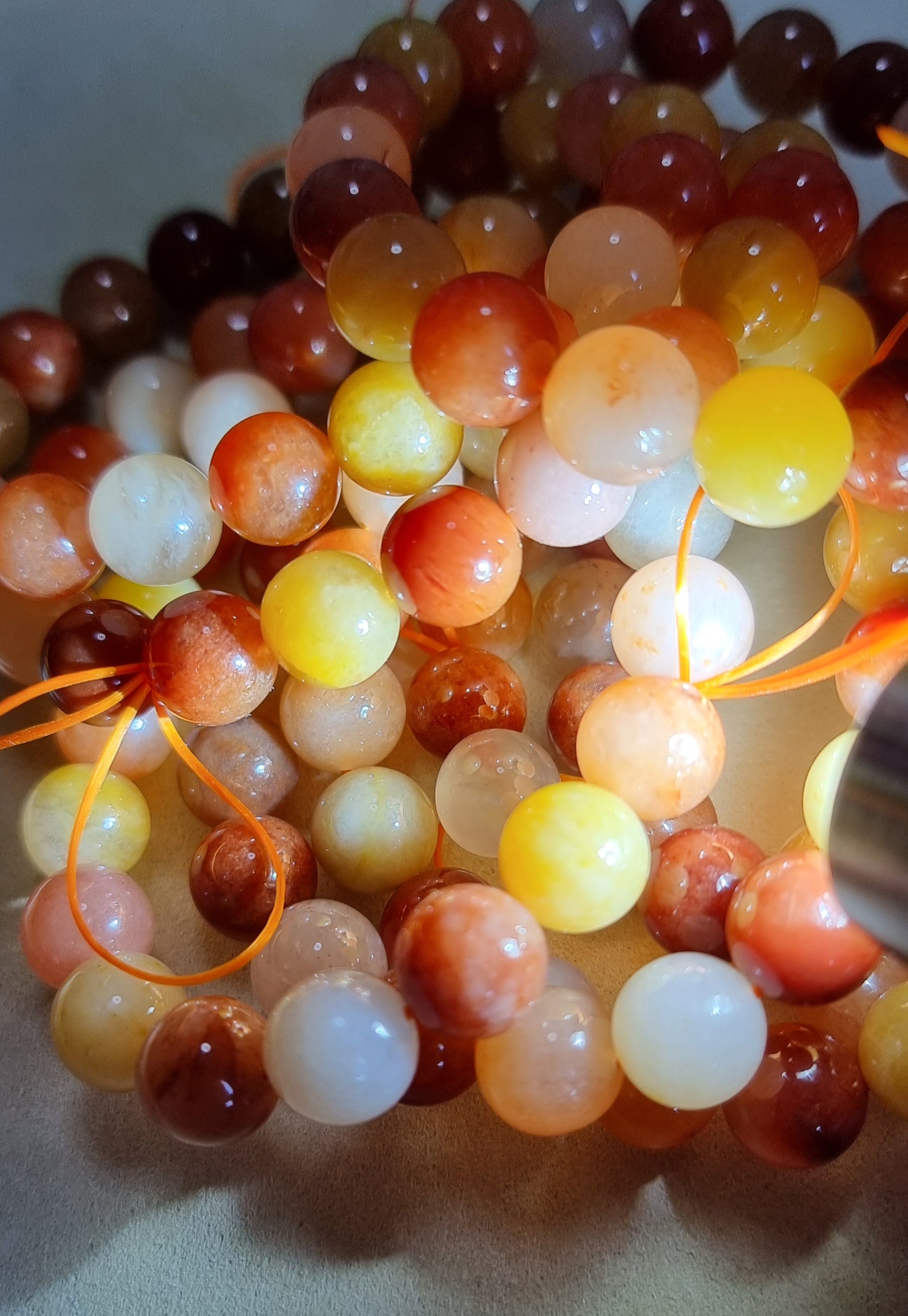 Golden Silk Jade (High Grade) 10.3-10.5mm 金丝玉 - Bleus Vault.C