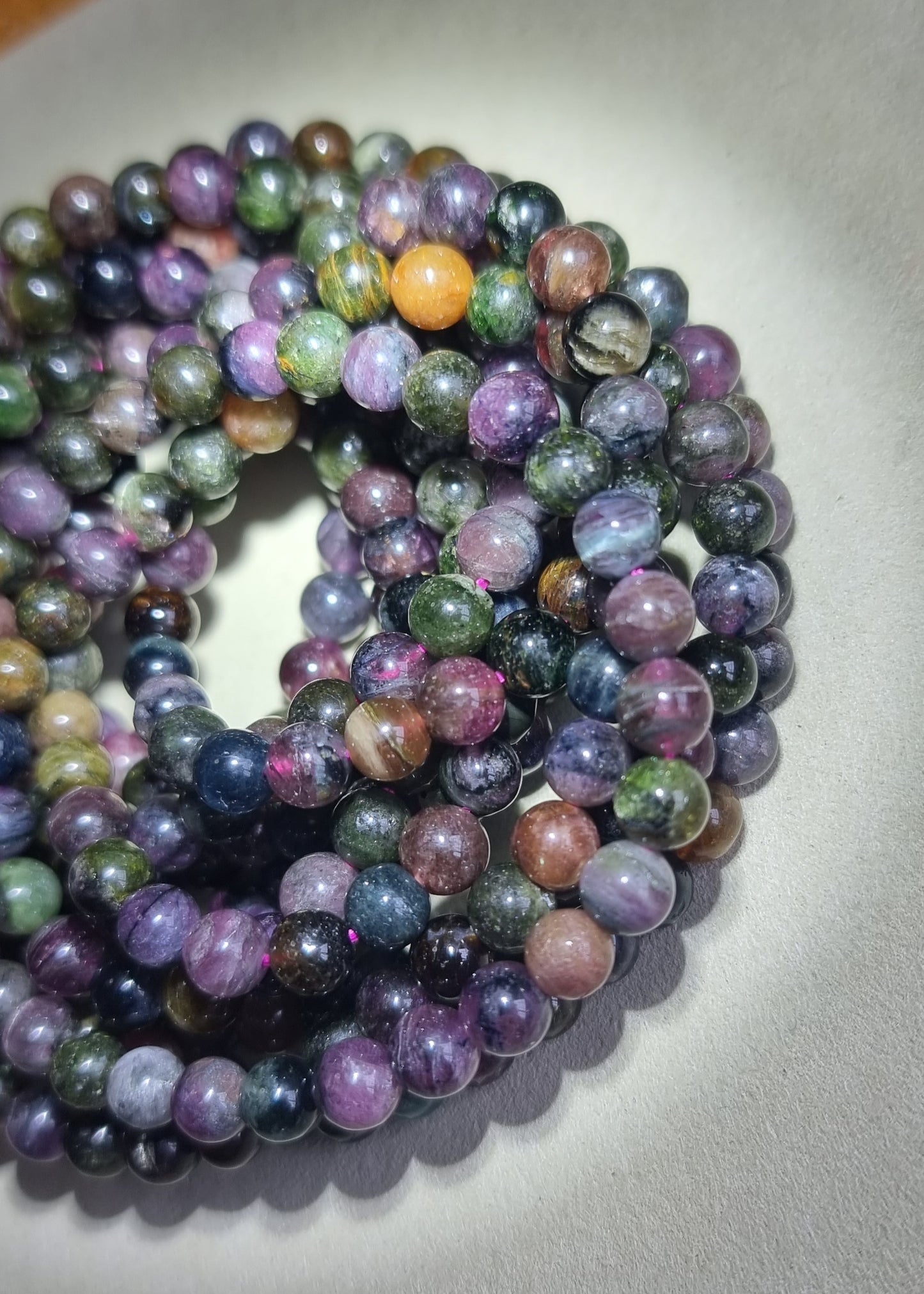 Tourmaline Black Rose Watermelon 3 Rounds 6.5mm 黑玫瑰西瓜碧玺 - Bleus Vault.C