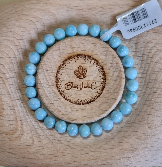 Larimar 7.2mm with Certification (Premium Grade) 拉利瑪/海紋石