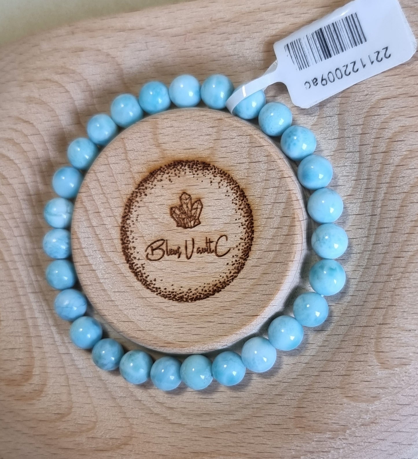 Larimar 7.2mm with Certification (Premium Grade) 拉利瑪/海紋石