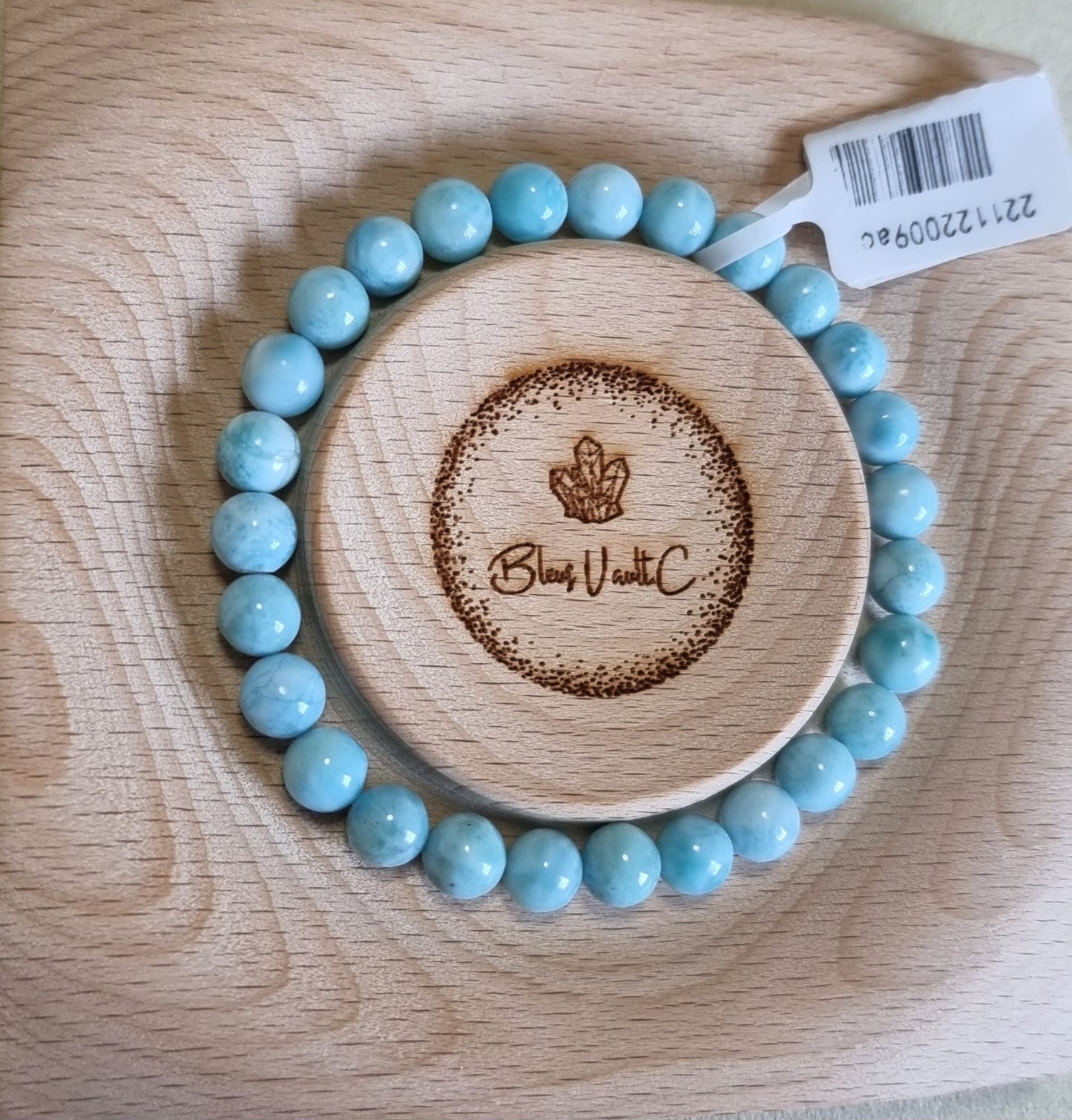 Larimar 7.2mm with Certification (Premium Grade) 拉利瑪/海紋石