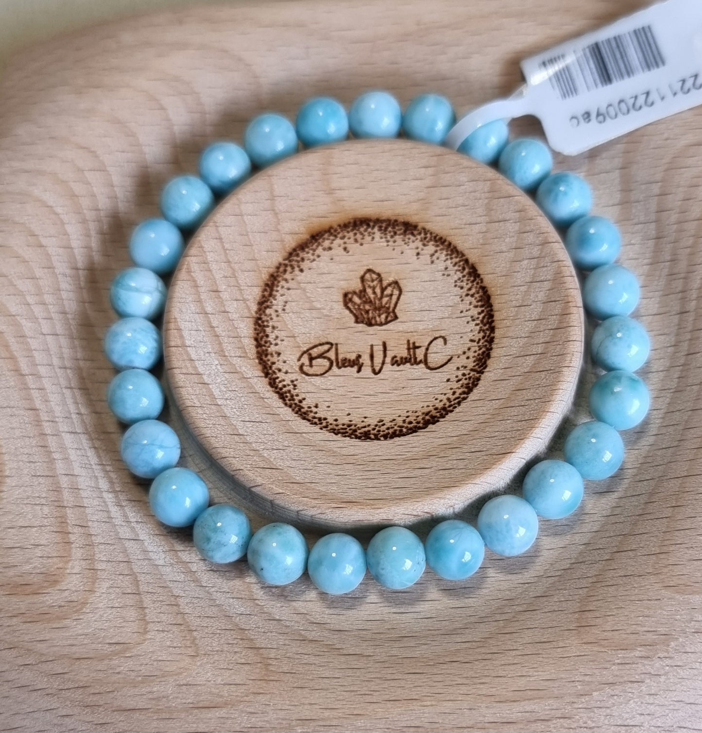 Larimar 7.2mm with Certification (Premium Grade) 拉利瑪/海紋石
