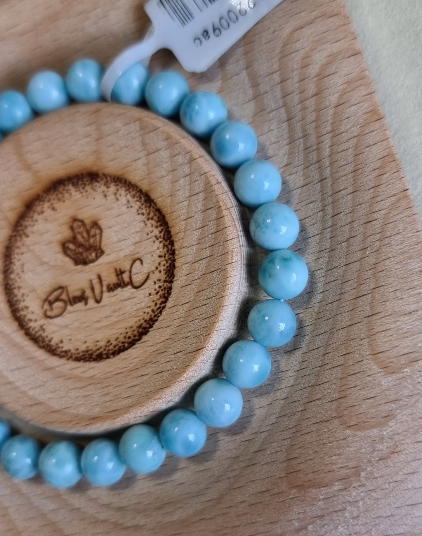Larimar 7.2mm with Certification (Premium Grade) 拉利瑪/海紋石