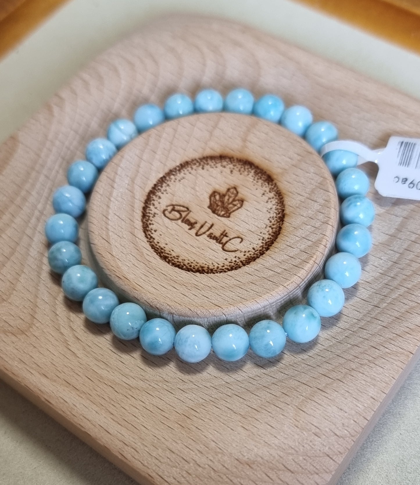 Larimar 7.2mm with Certification (Premium Grade) 拉利瑪/海紋石