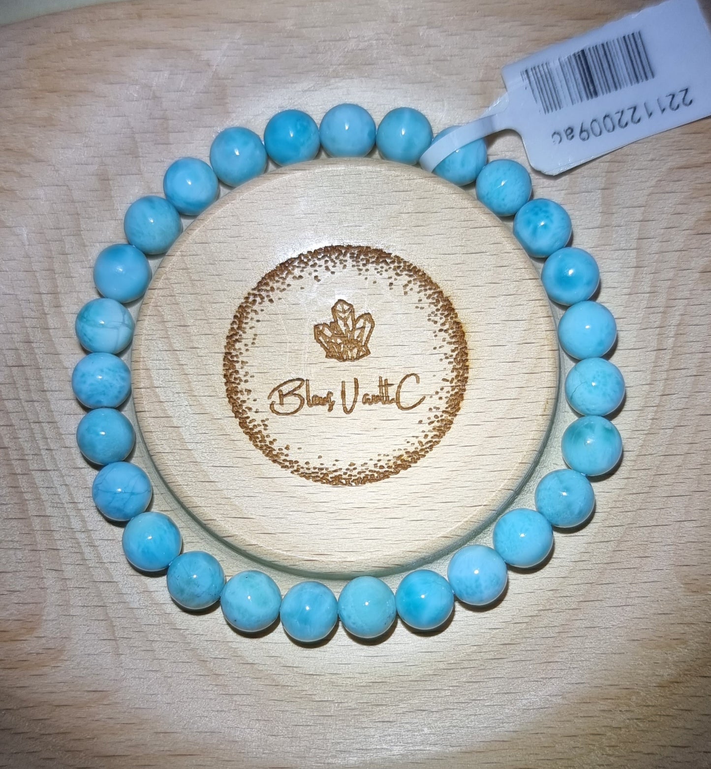 Larimar 7.2mm with Certification (Premium Grade) 拉利瑪/海紋石