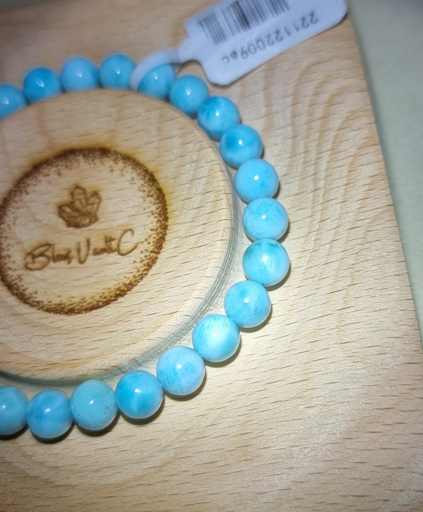 Larimar 7.2mm with Certification (Premium Grade) 拉利瑪/海紋石