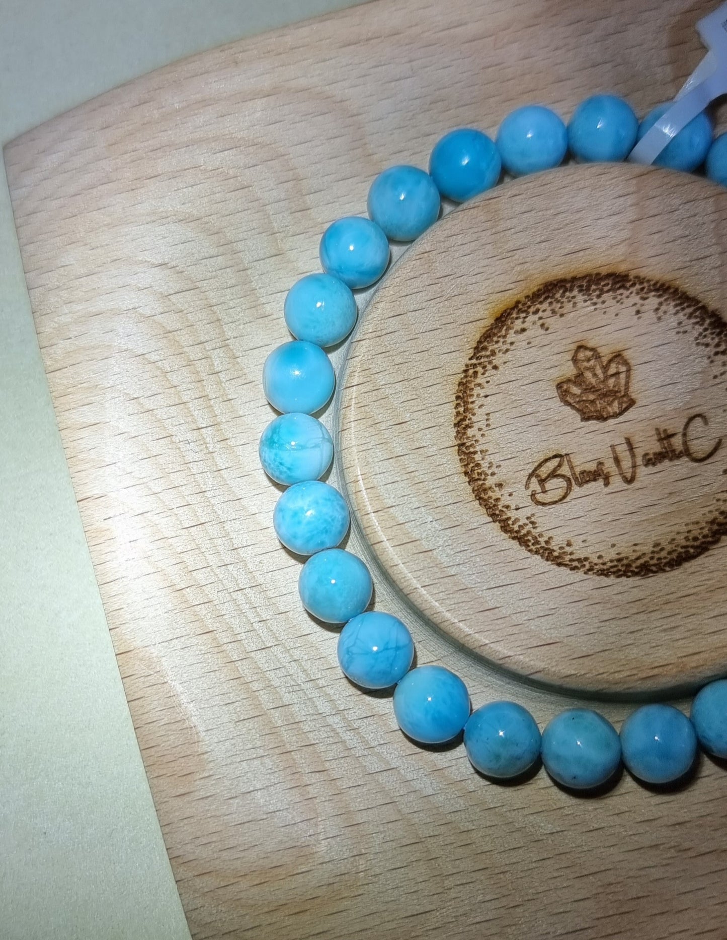 Larimar 7.2mm with Certification (Premium Grade) 拉利瑪/海紋石