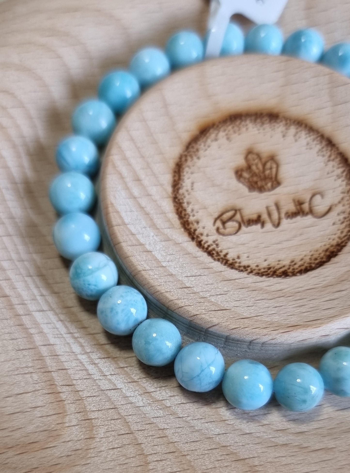 Larimar 7.2mm with Certification (Premium Grade) 拉利瑪/海紋石